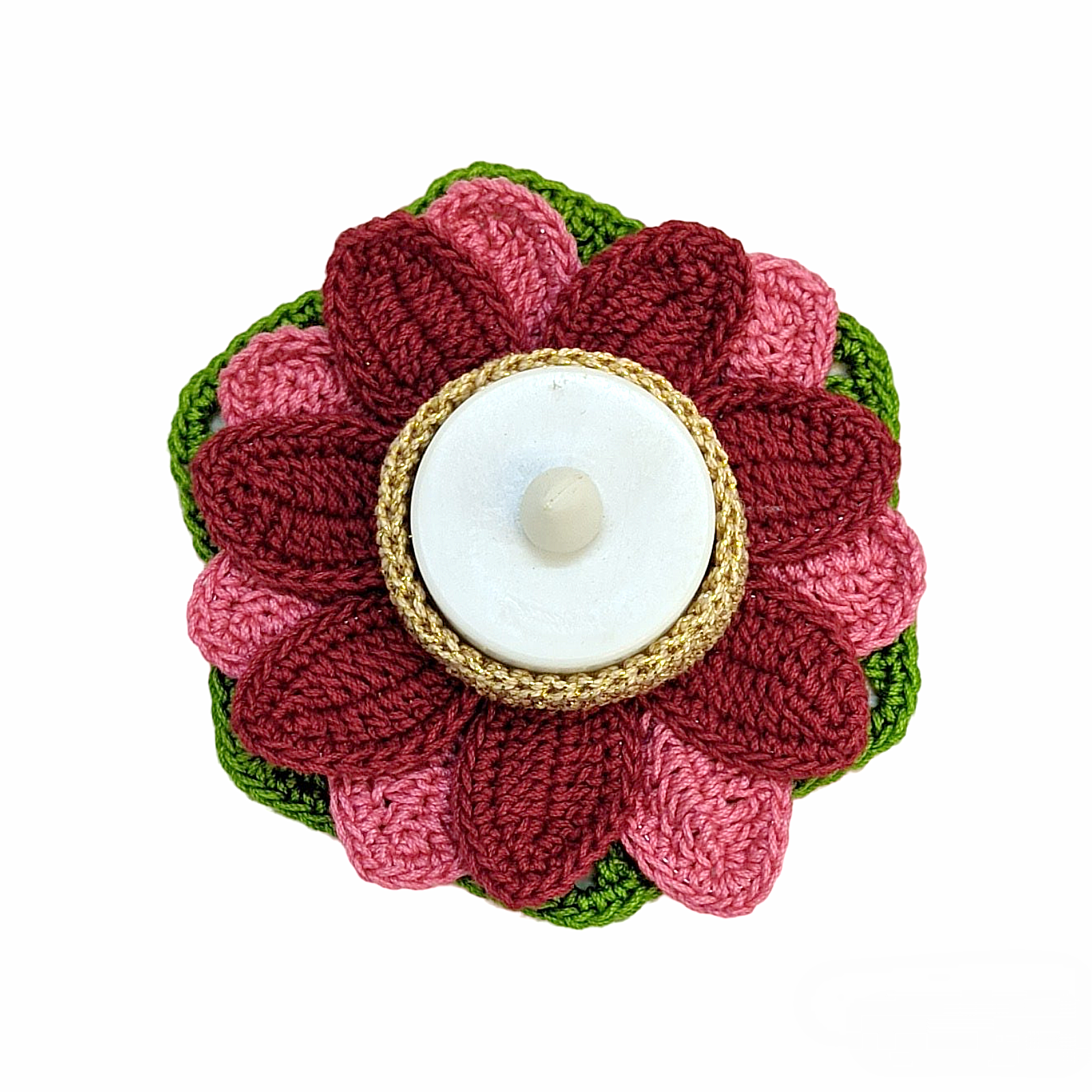 Crocheted Lotus Tealights