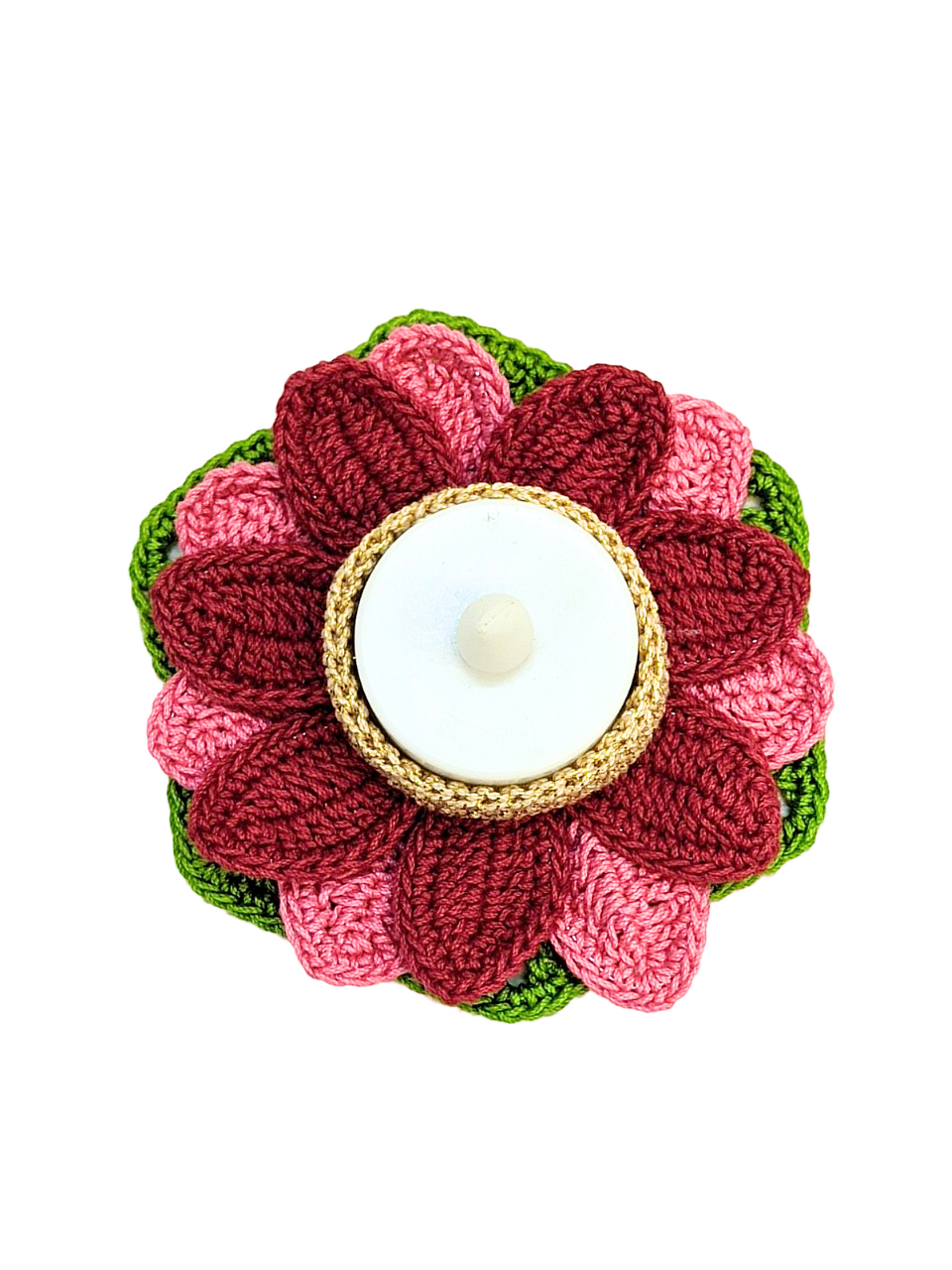 Crocheted Lotus Tealights