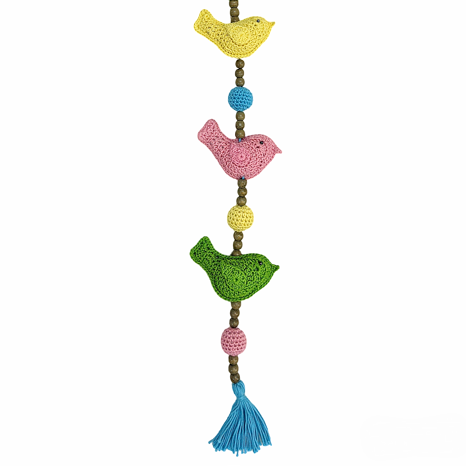 Colorful Crochet Bird Hangings