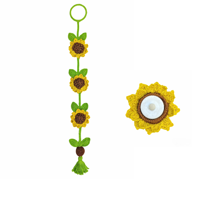 Festive Crochet Sunflower Hangings