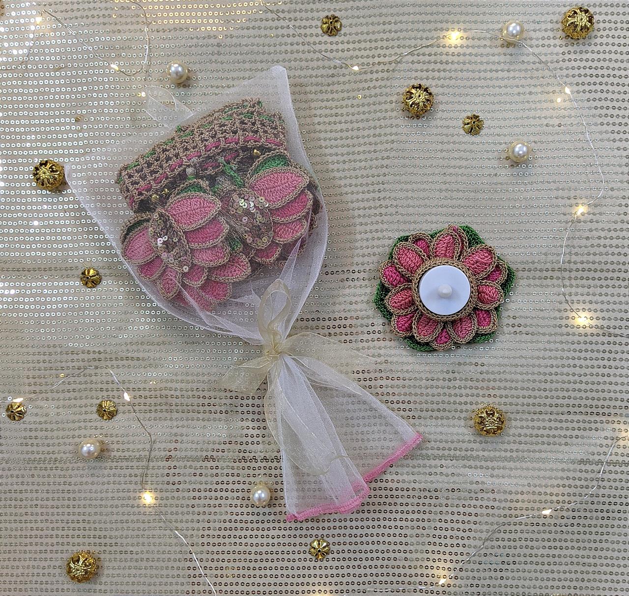 Festive Crochet Lotus Hangings - 4.0