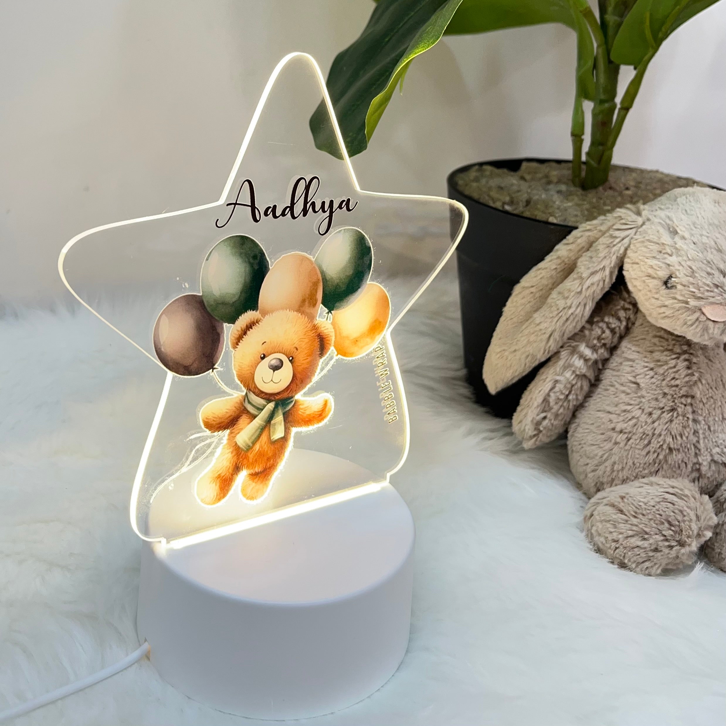 Balloon Bear - Acrylic LED Night Lamp