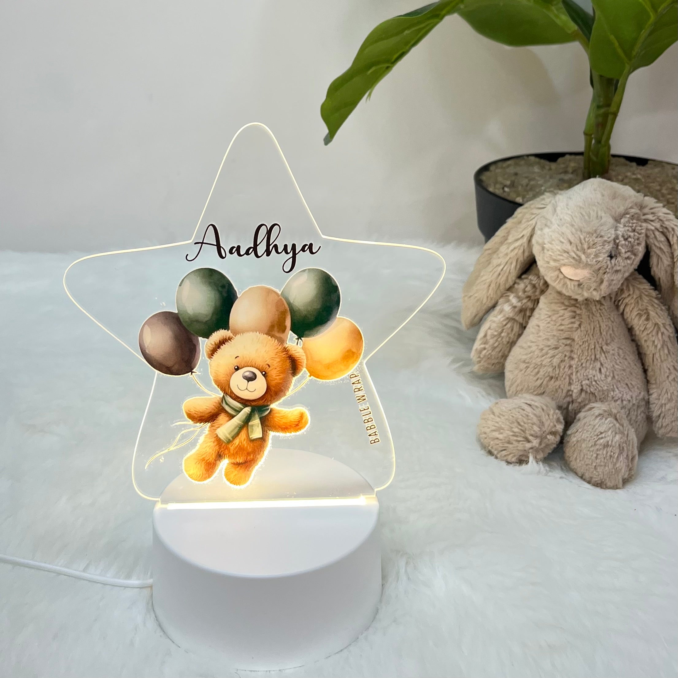 Balloon Bear - Acrylic LED Night Lamp