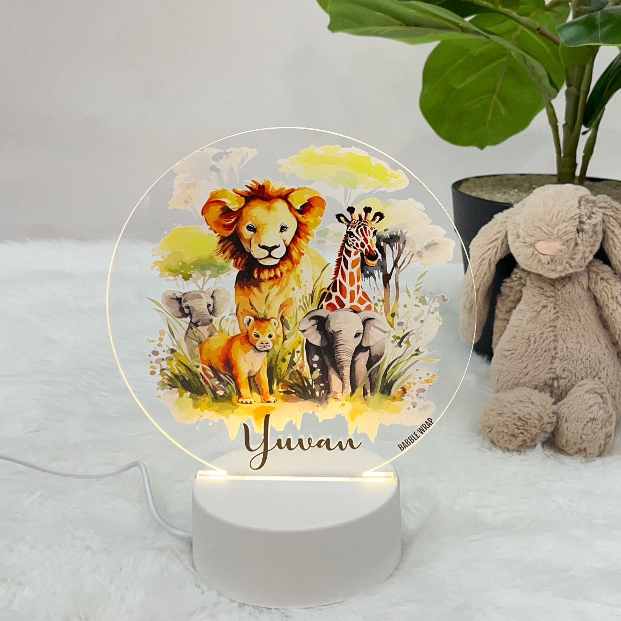 Safari Night - Acrylic LED Night Lamp