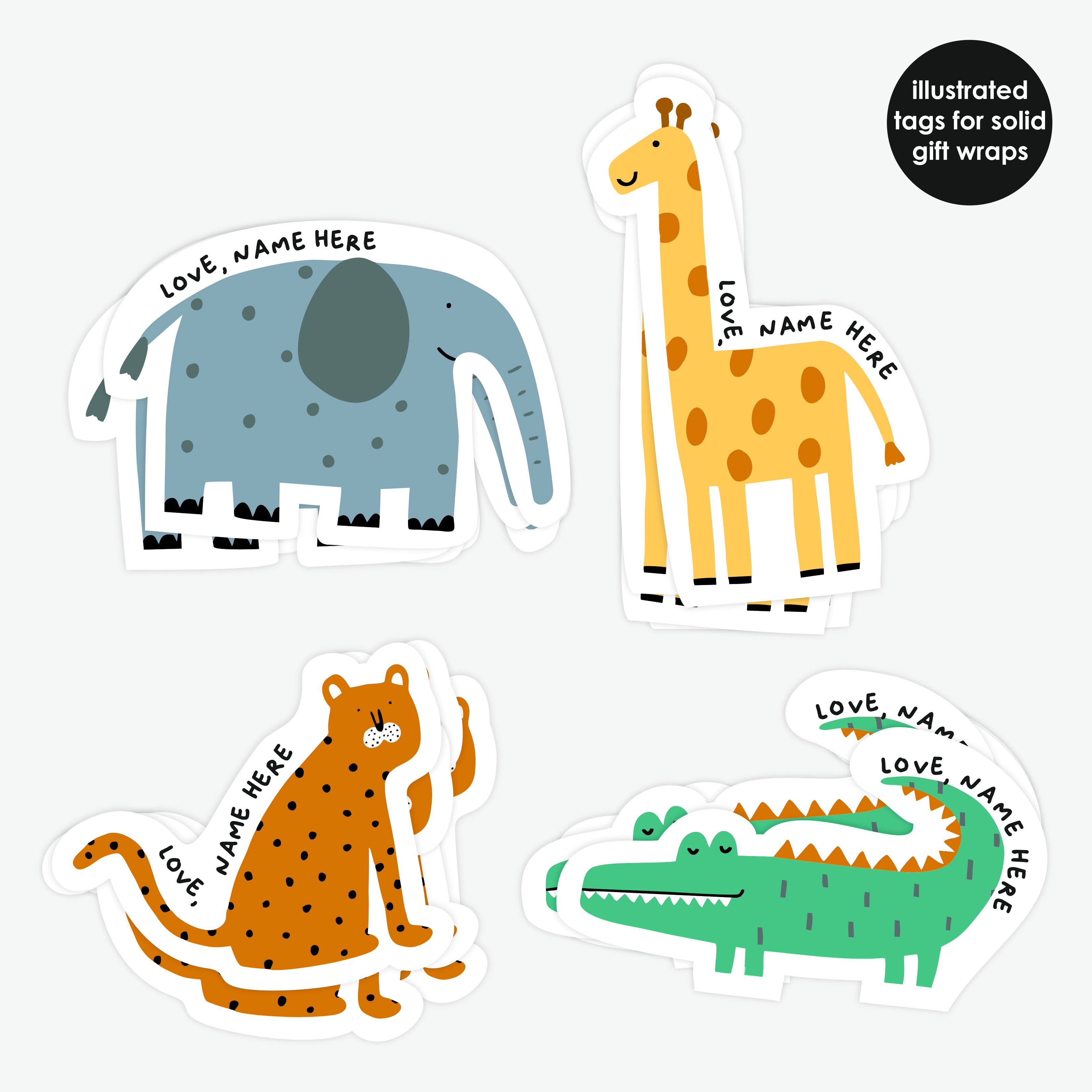 Stick On Tags | Animals