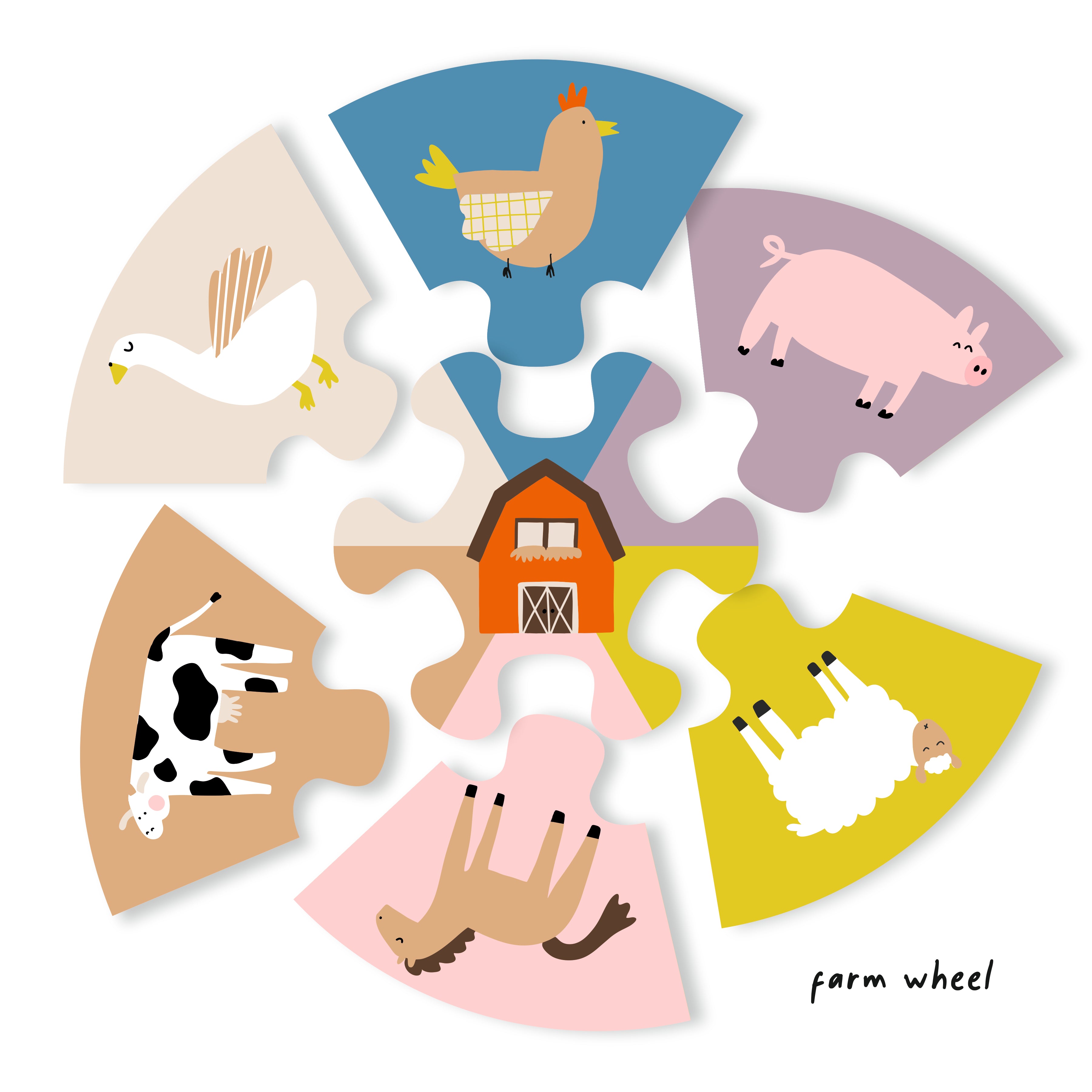 Puzzle Wheels | Animals - Totdot