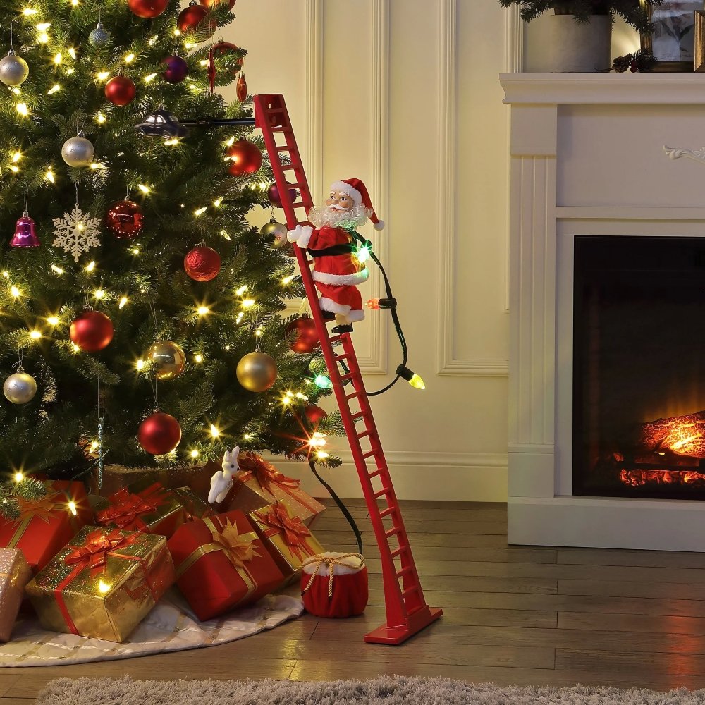 Mr. Christmas 4 ft Tree Climbing Musical Santa