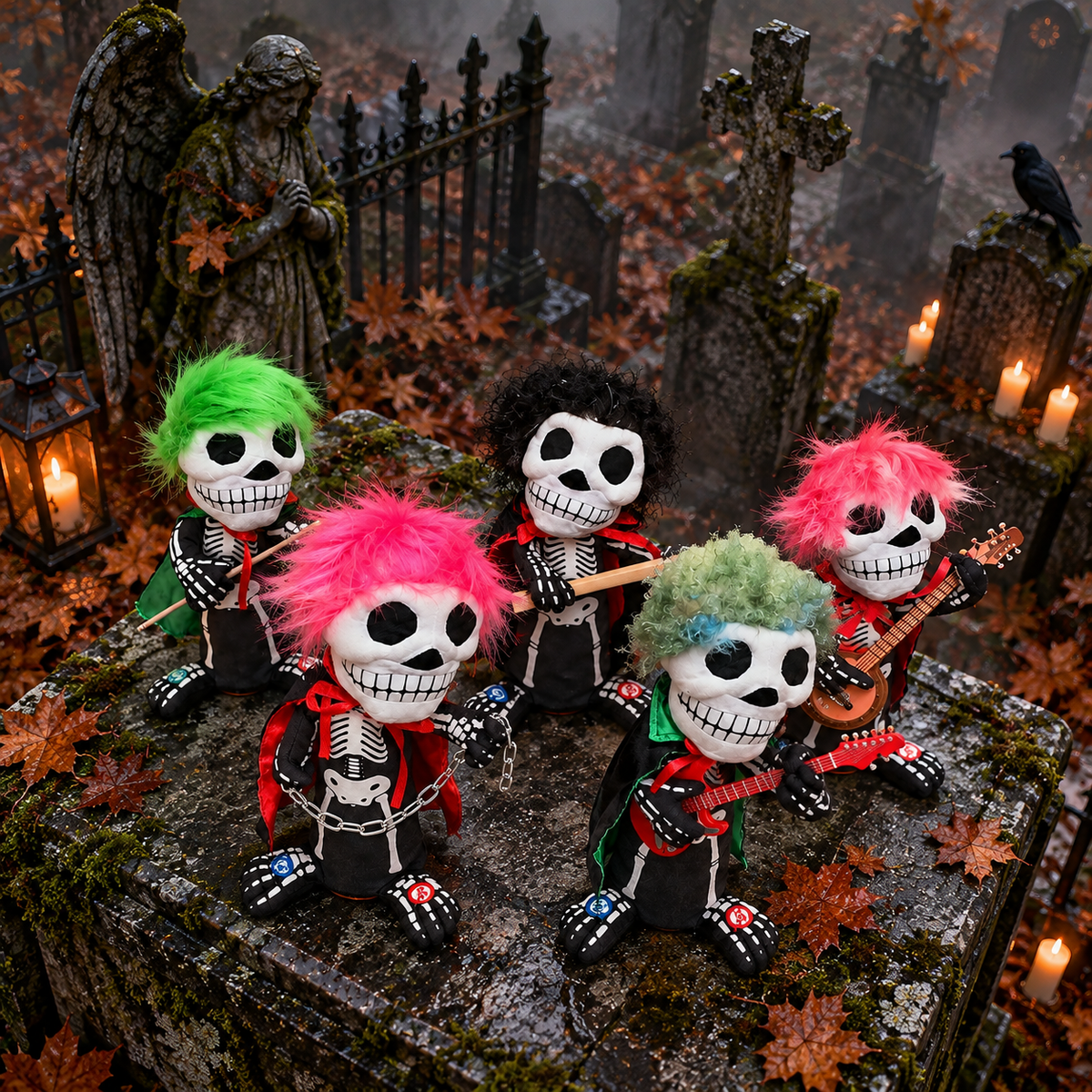 Animated Skeleton Rockstars – Set of 5