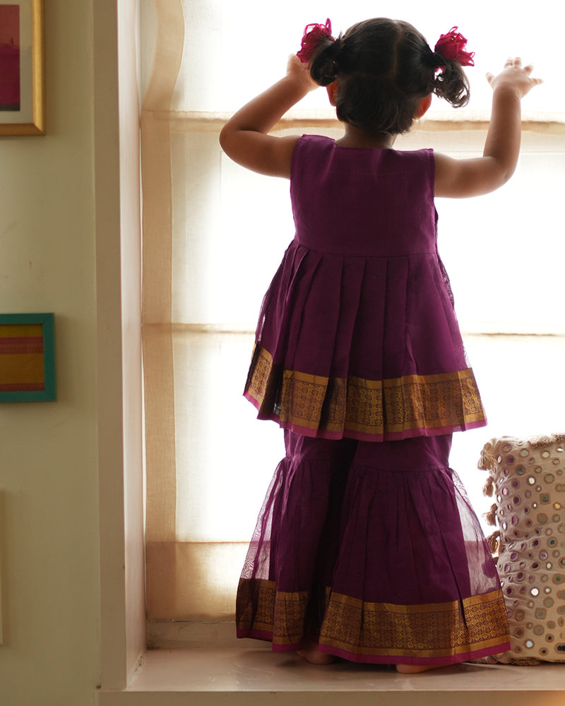 ANAGHA sharara coord set in purple