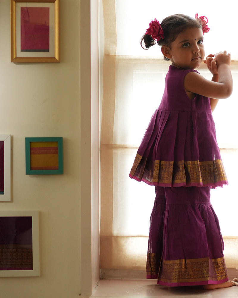 ANAGHA sharara coord set in purple