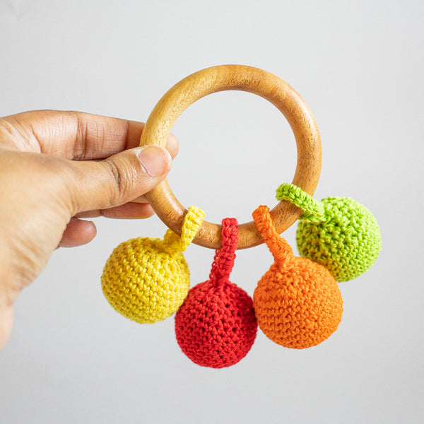 Ball Teether - Wooden Crochet
