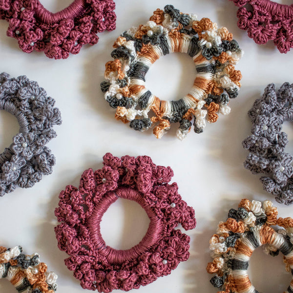 Handmade Crochet Scrunchies - 3.0