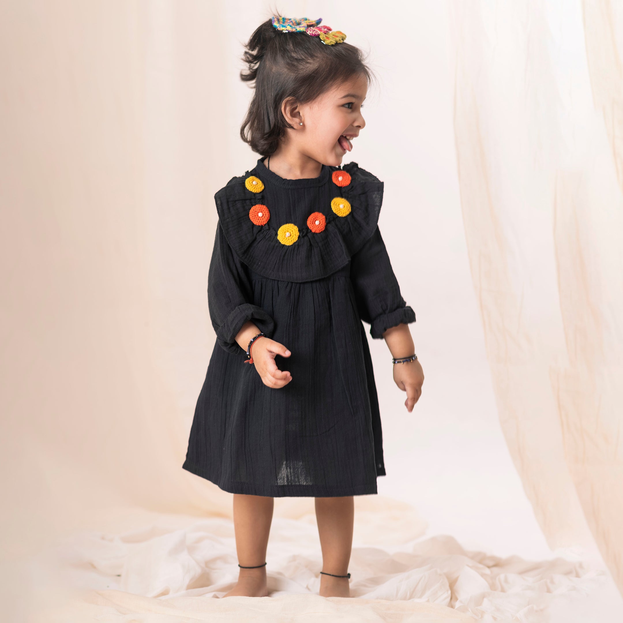 Black - Organic Cotton Muslin Dress