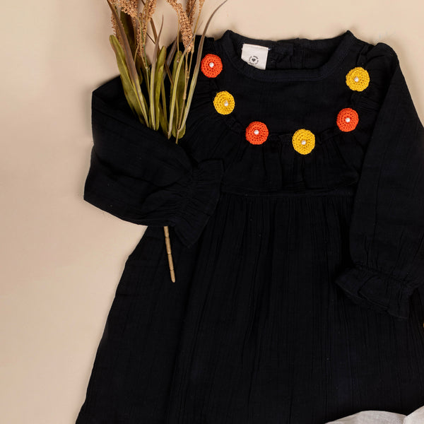 Black - Organic Cotton Muslin Dress