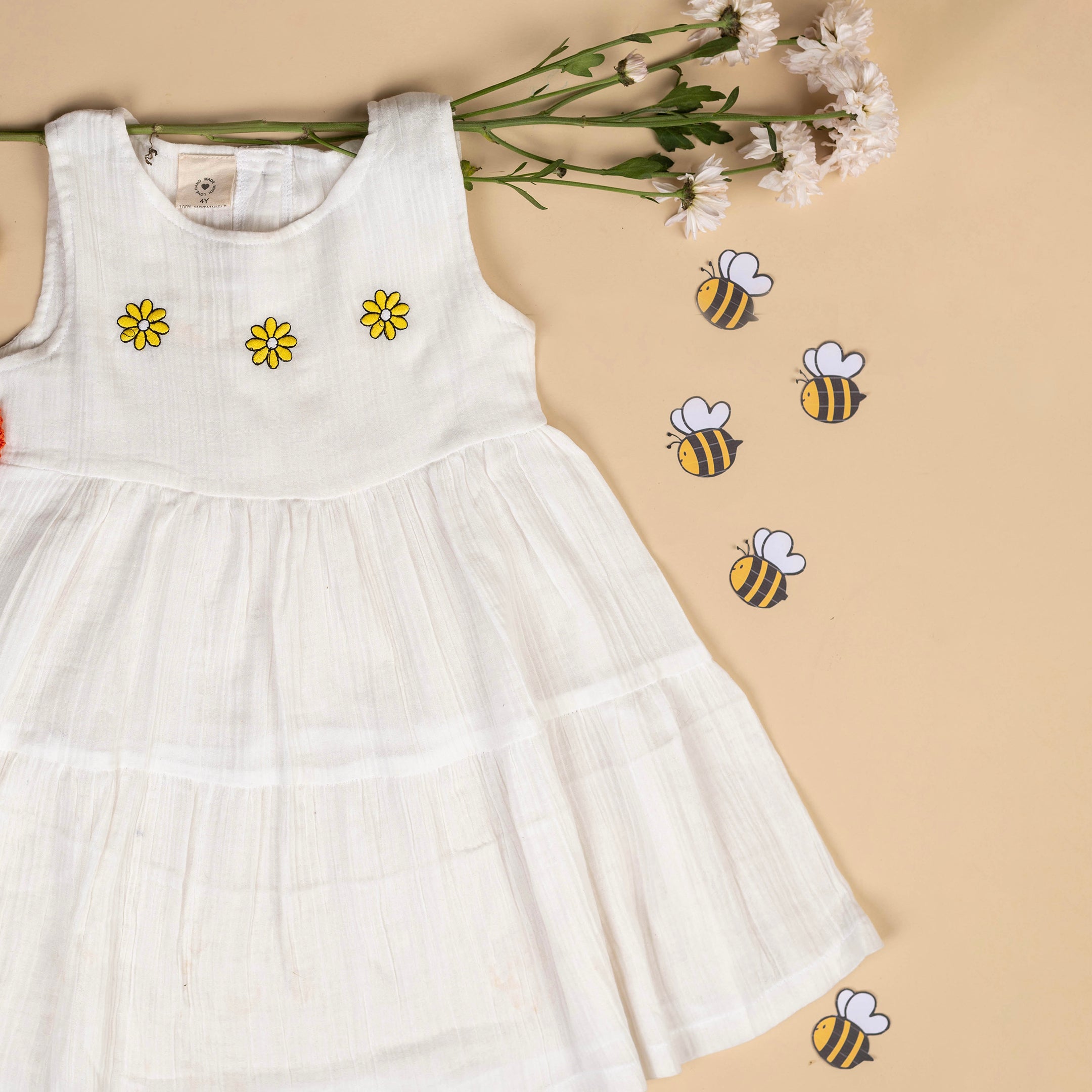 Flower - Organic Cotton Muslin Dress