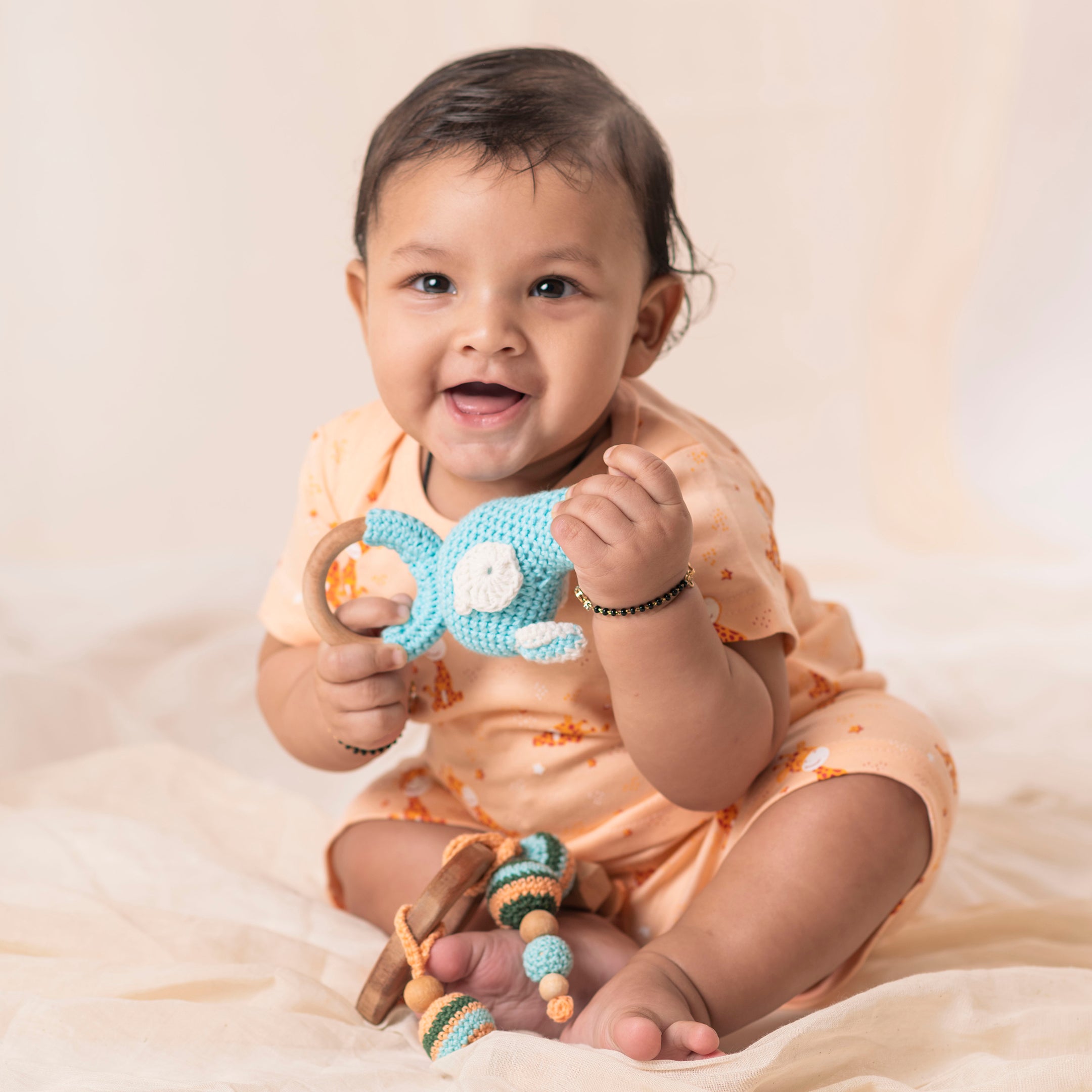 Bird Rattle and Teether - Neem Wood