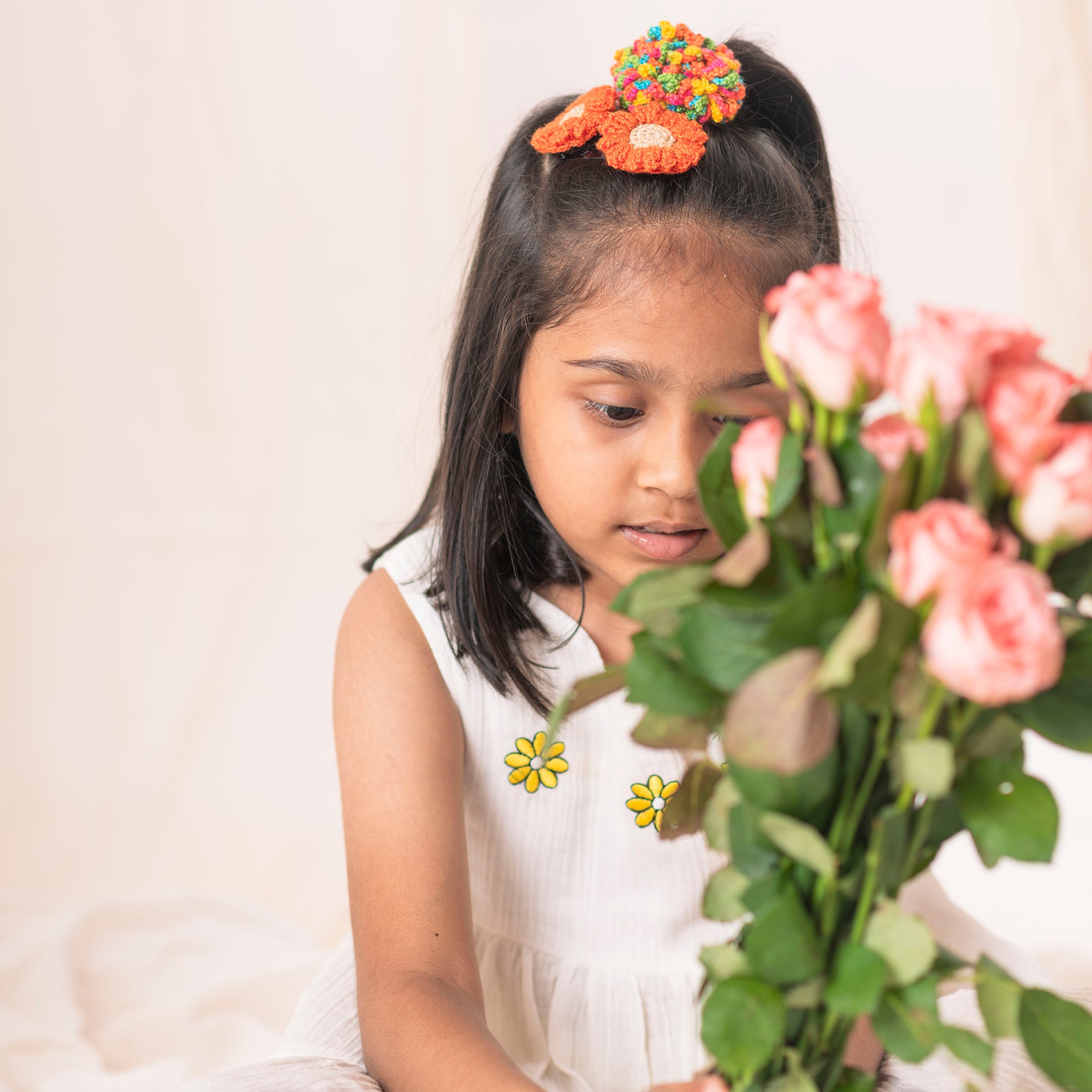 Petal Playground - Crochet Hair Band/ Flower Clip