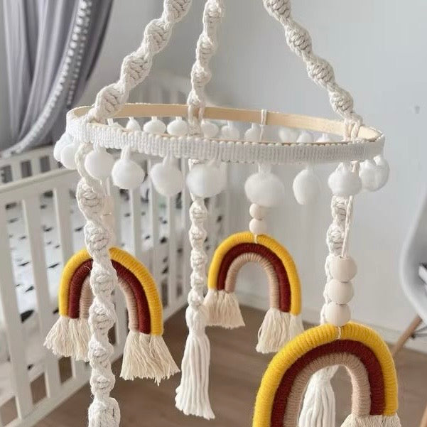 Rainbow Macrame - Cot / Crib Mobile