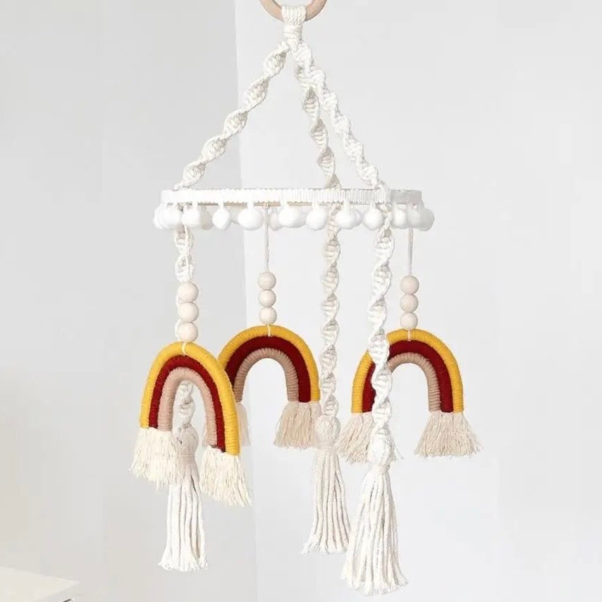 Rainbow Macrame - Cot / Crib Mobile