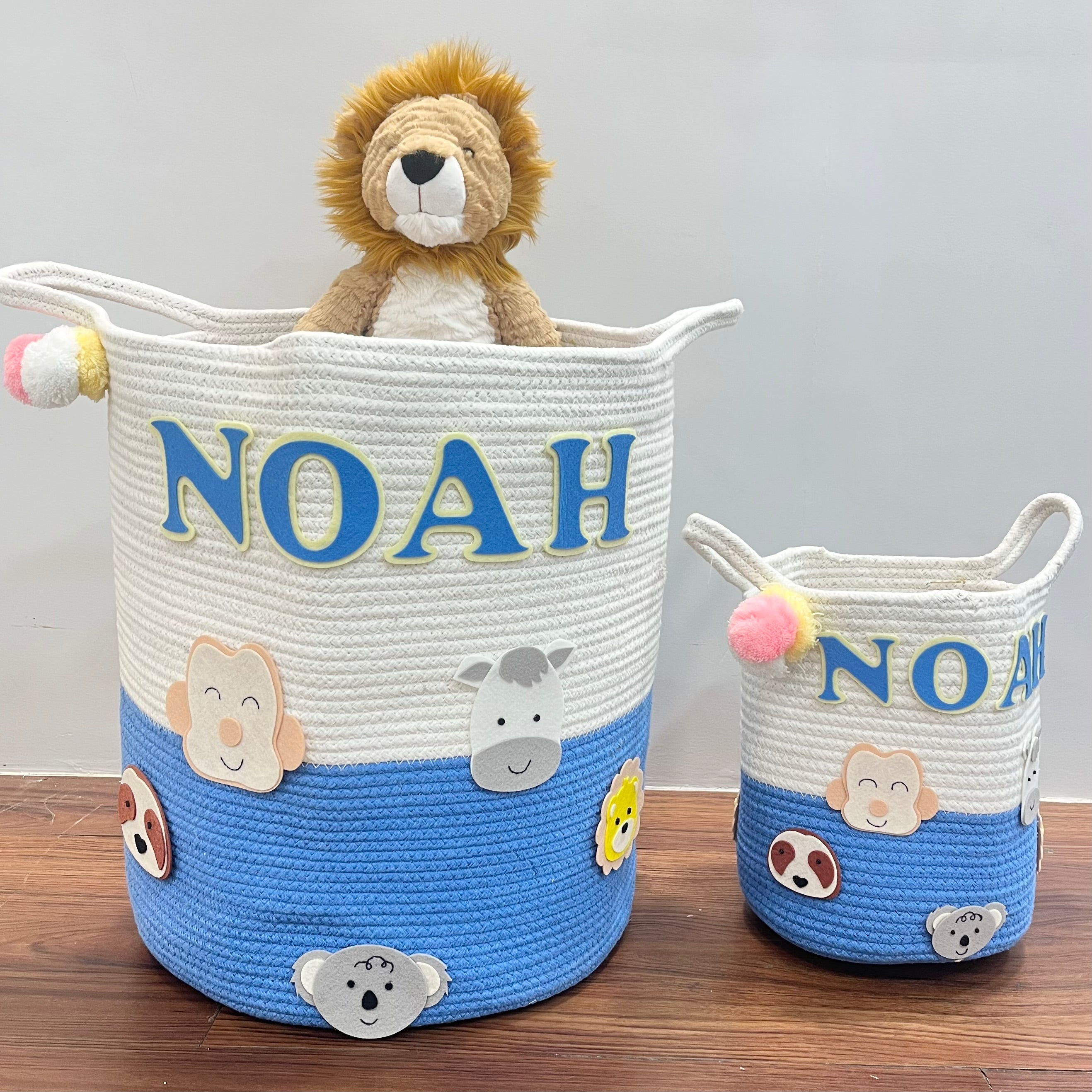 Animal Adventure - Jute Cotton Storage Basket