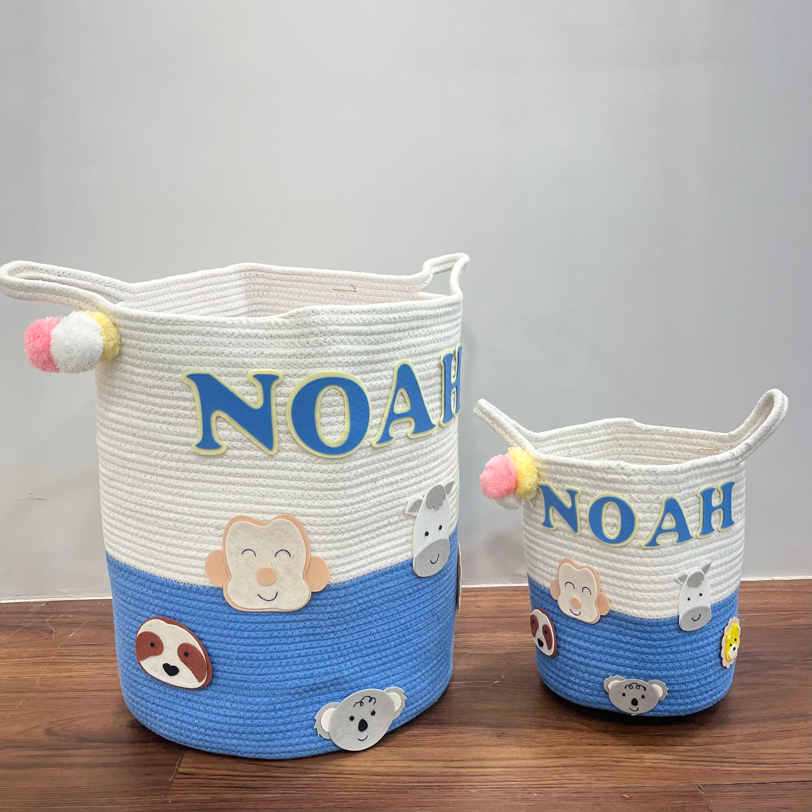 Animal Adventure - Jute Cotton Storage Basket