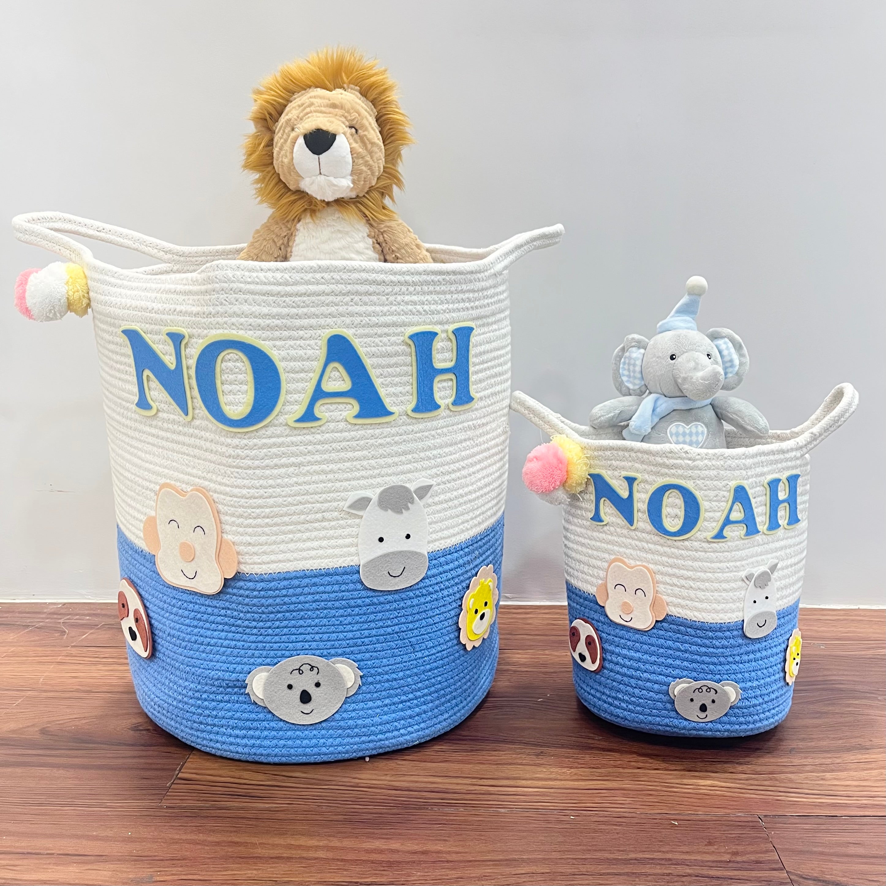 Animal Adventure - Jute Cotton Storage Basket