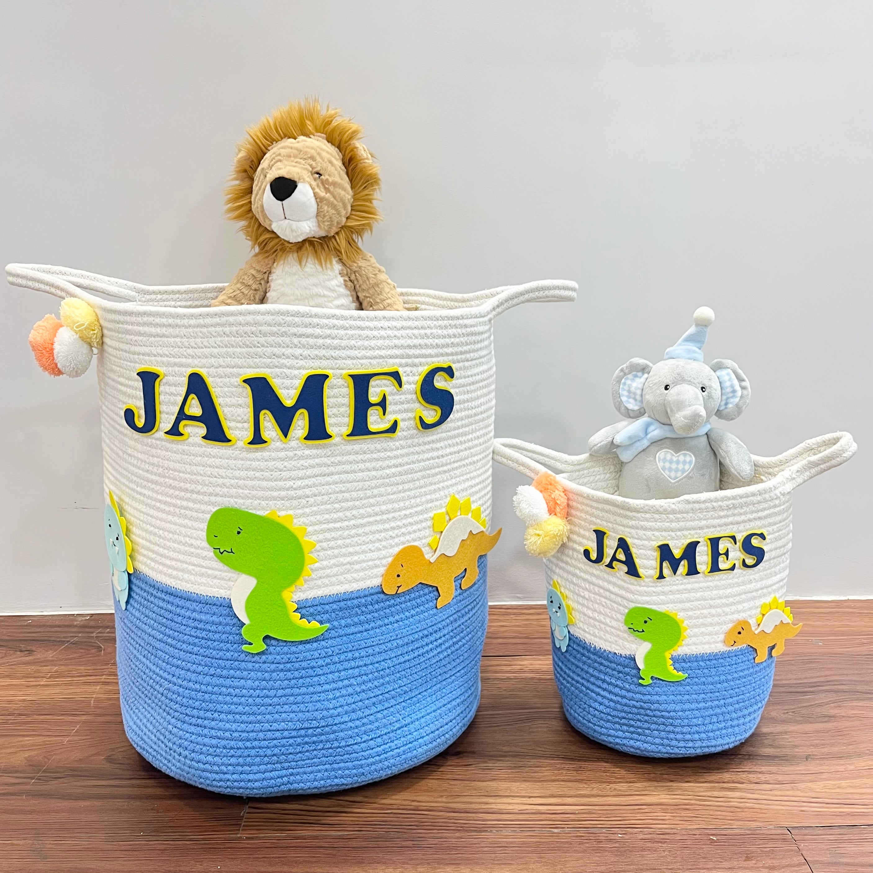 T-Rex Treasures - Jute Cotton Storage Basket