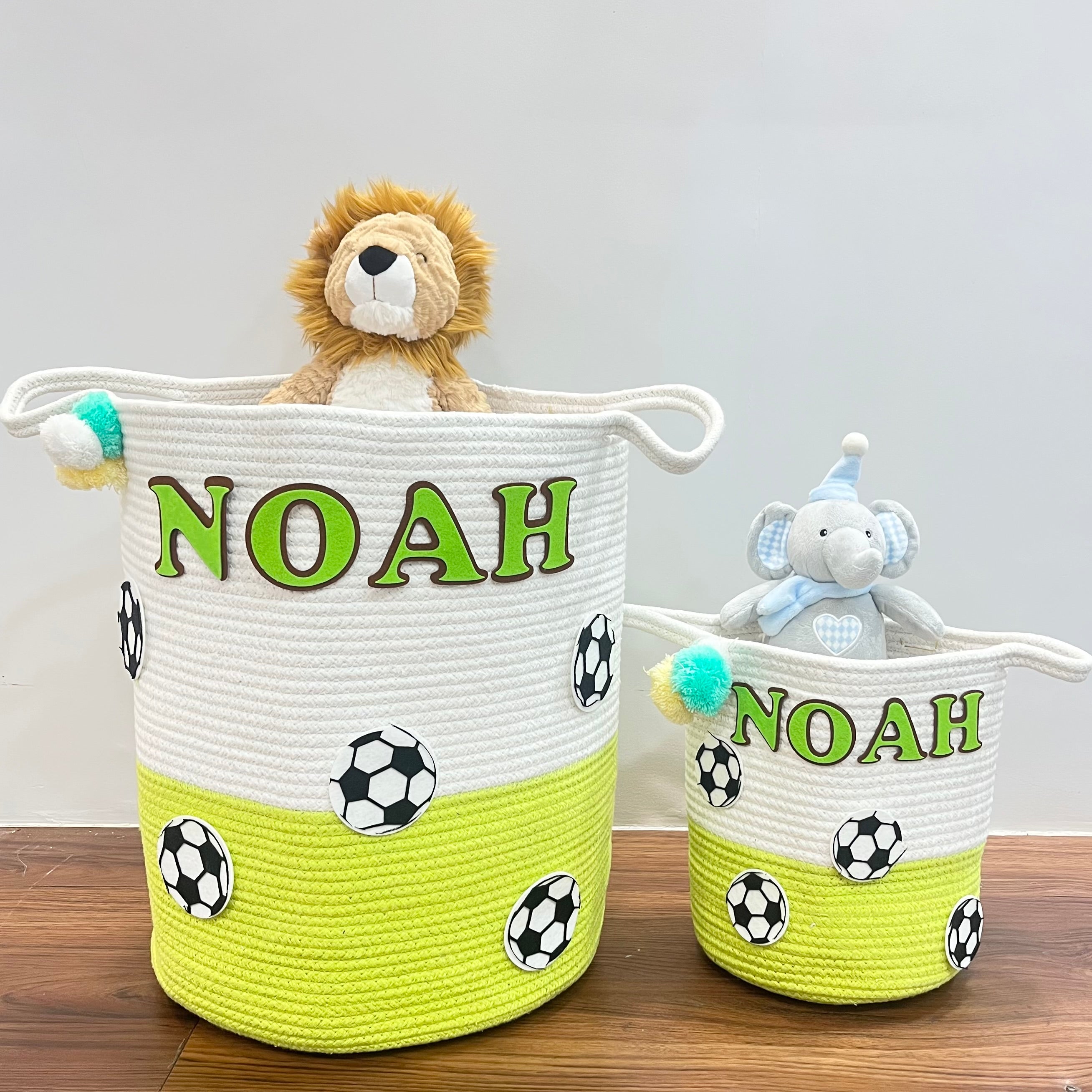 Football Frenzy - Jute Cotton Storage Basket