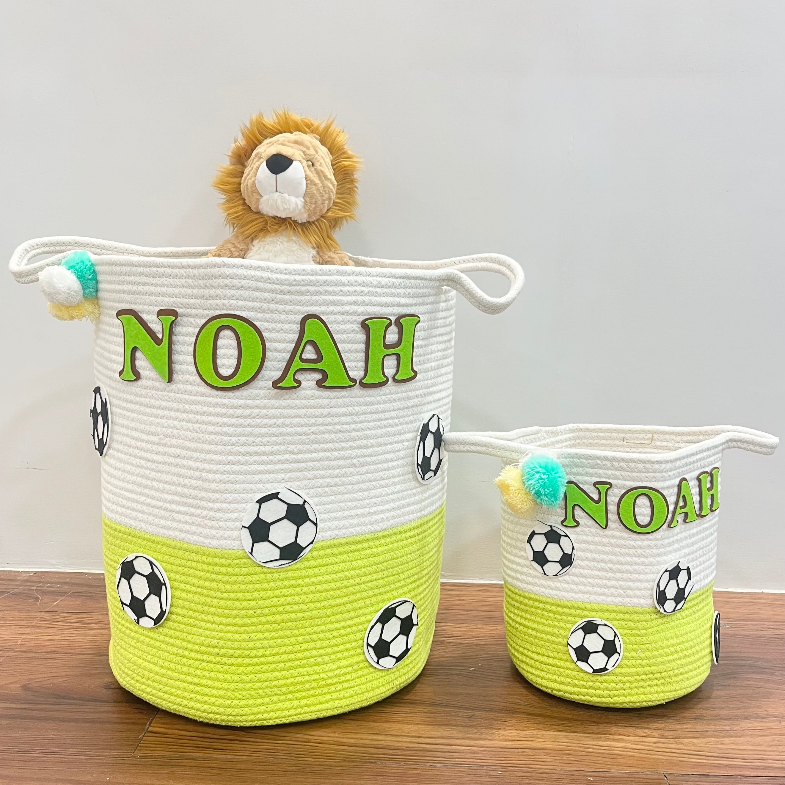 Football Frenzy - Jute Cotton Storage Basket