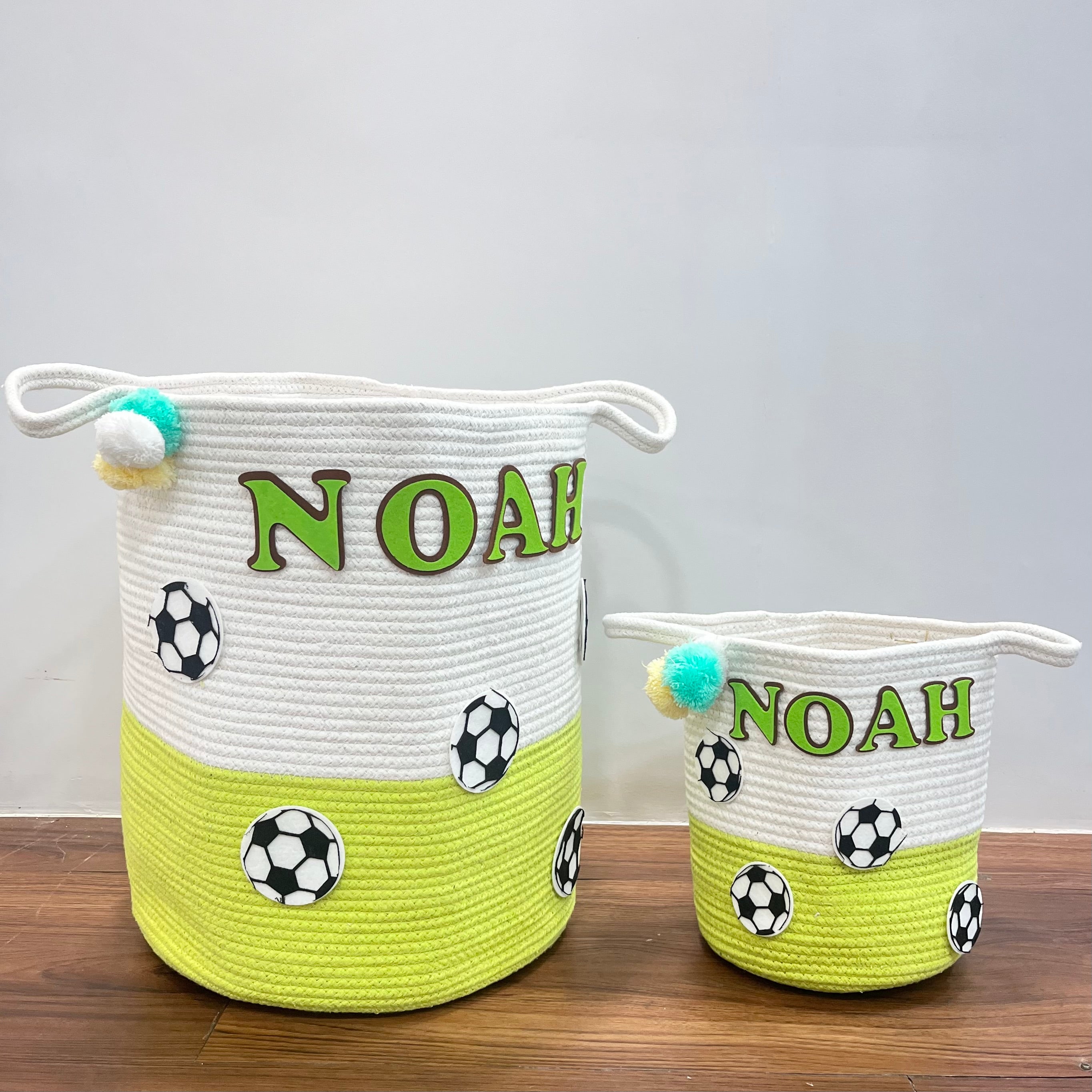 Football Frenzy - Jute Cotton Storage Basket