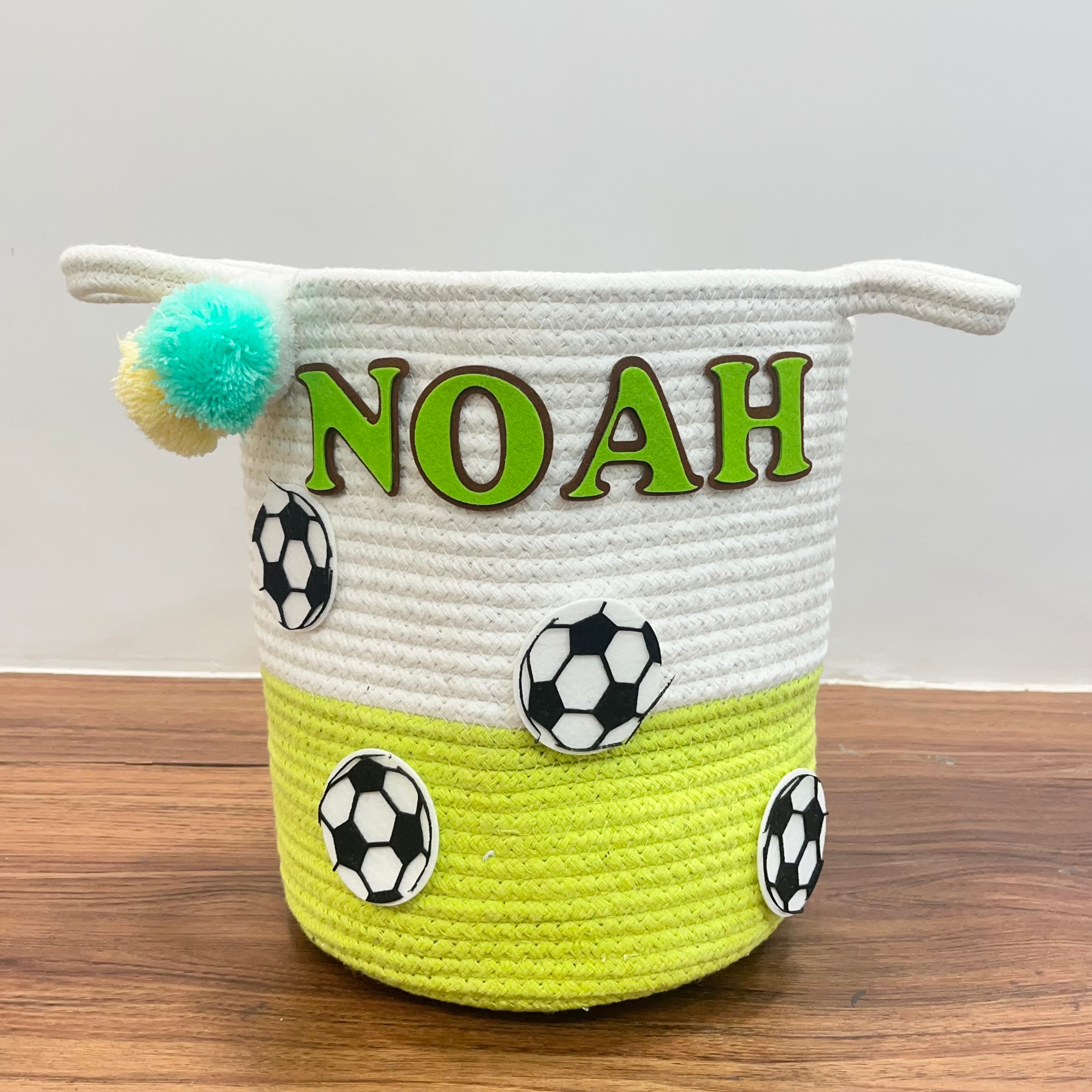 Football Frenzy - Jute Cotton Storage Basket