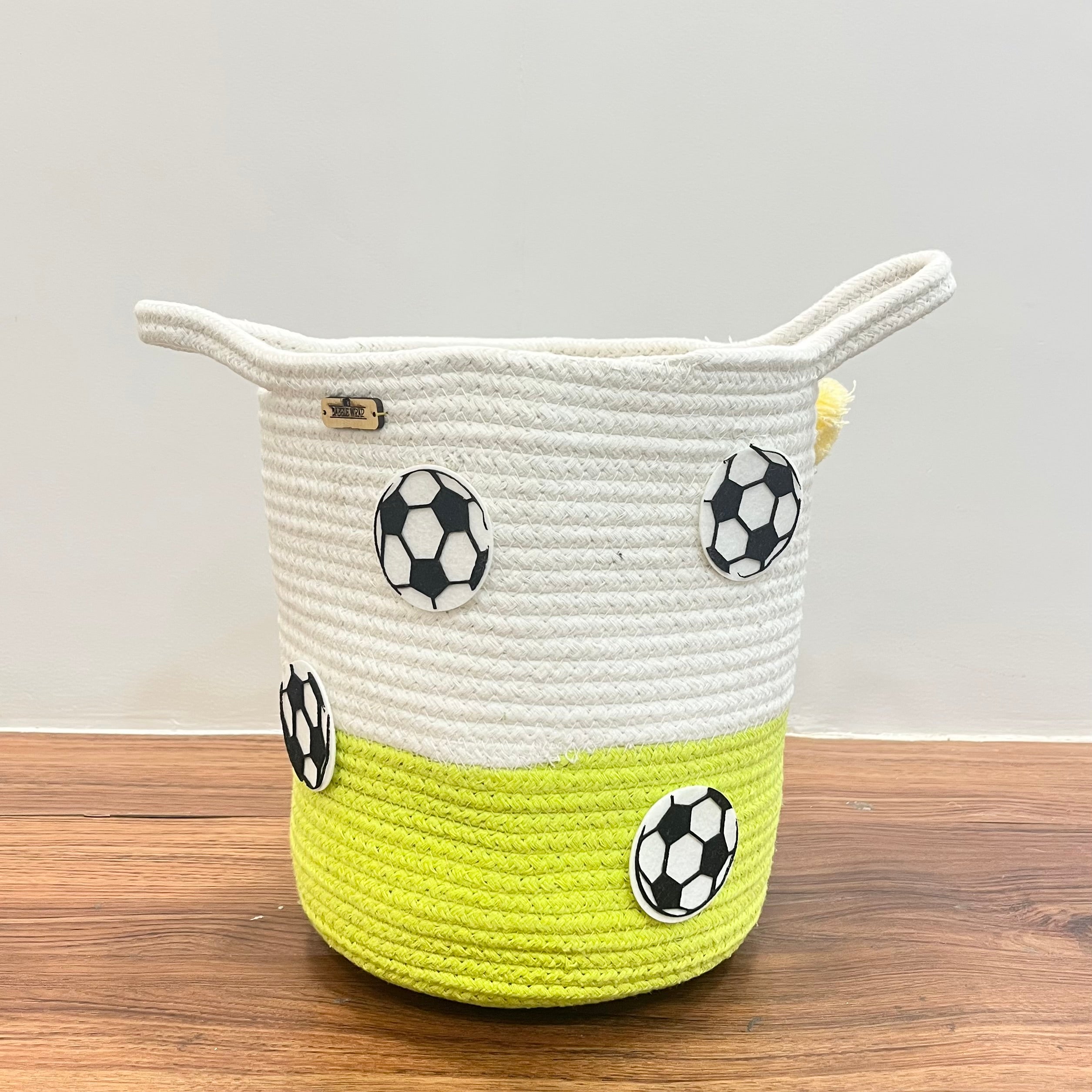 Football Frenzy - Jute Cotton Storage Basket