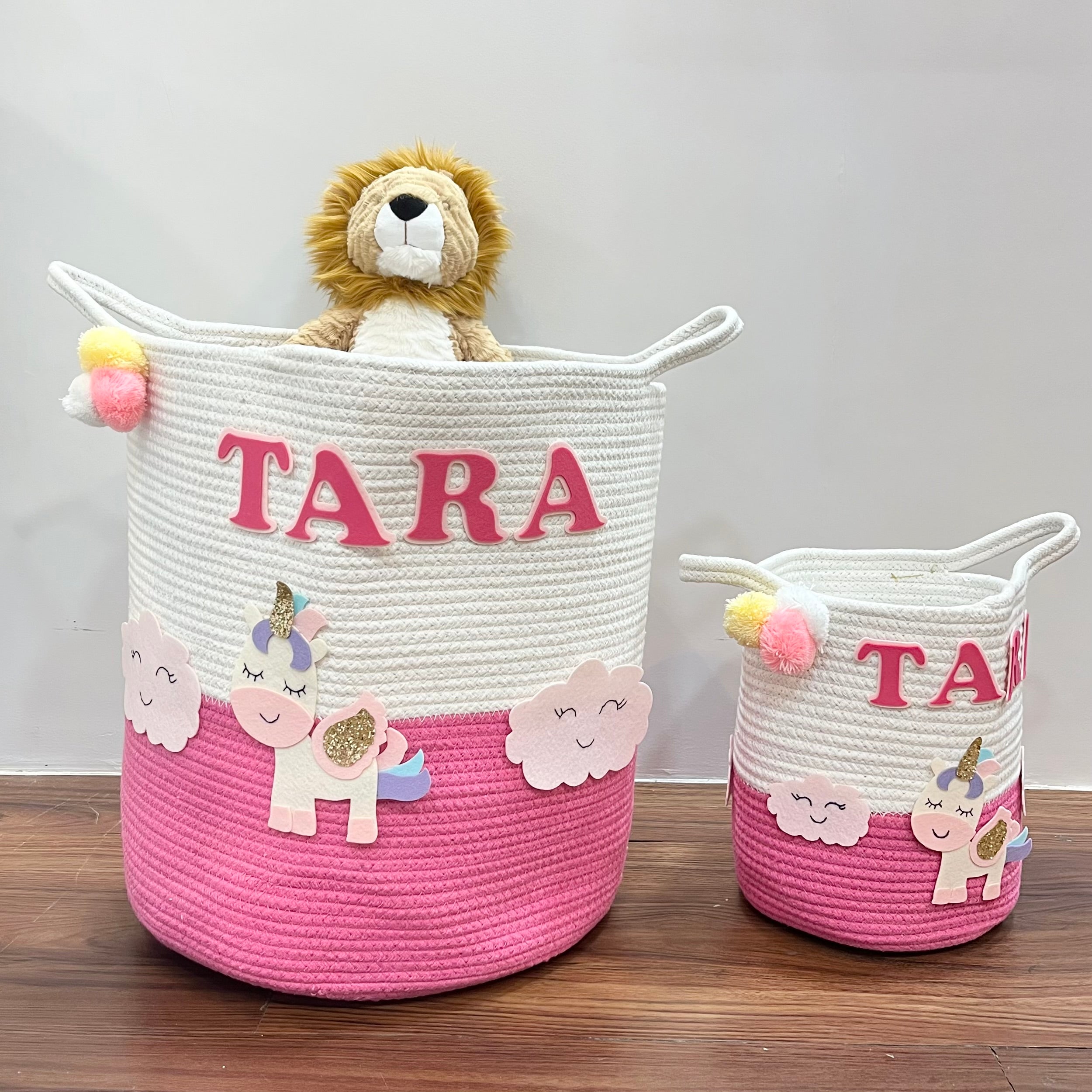 Magical Unicorn - Jute Cotton Storage Basket