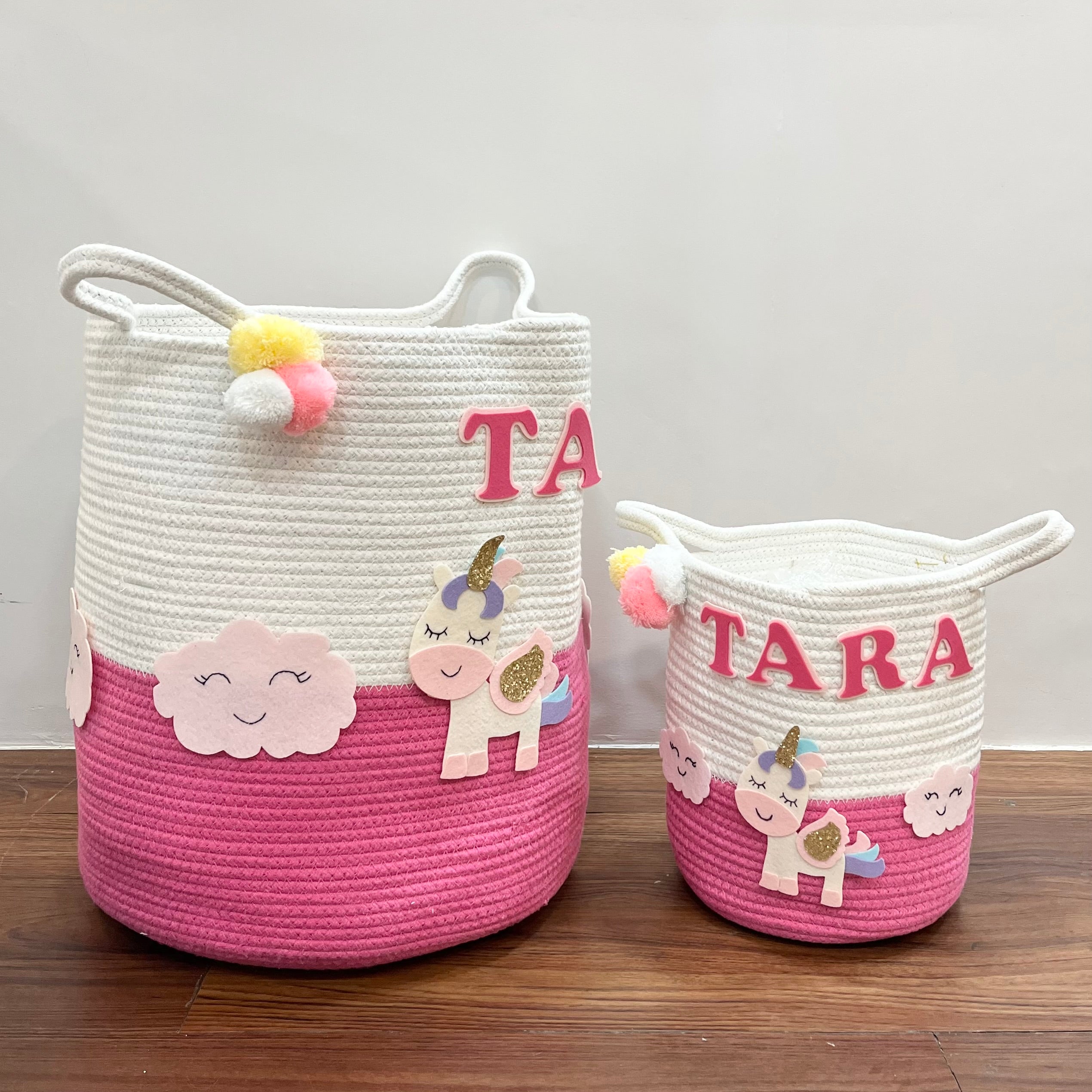 Magical Unicorn - Jute Cotton Storage Basket