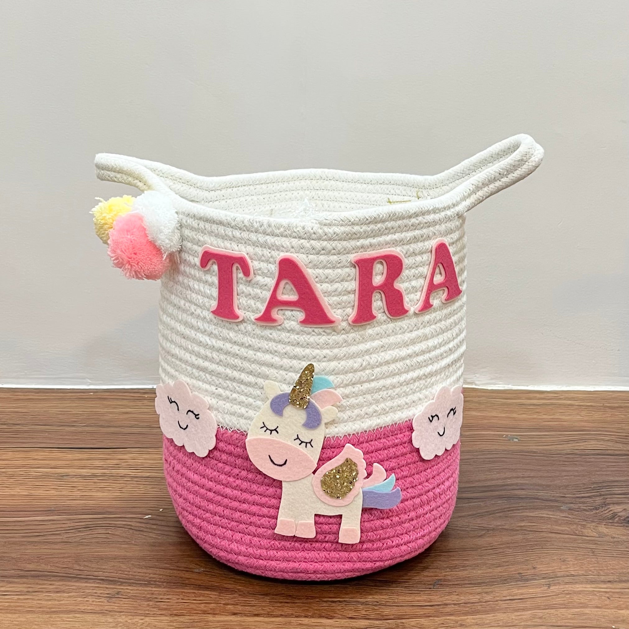 Magical Unicorn - Jute Cotton Storage Basket