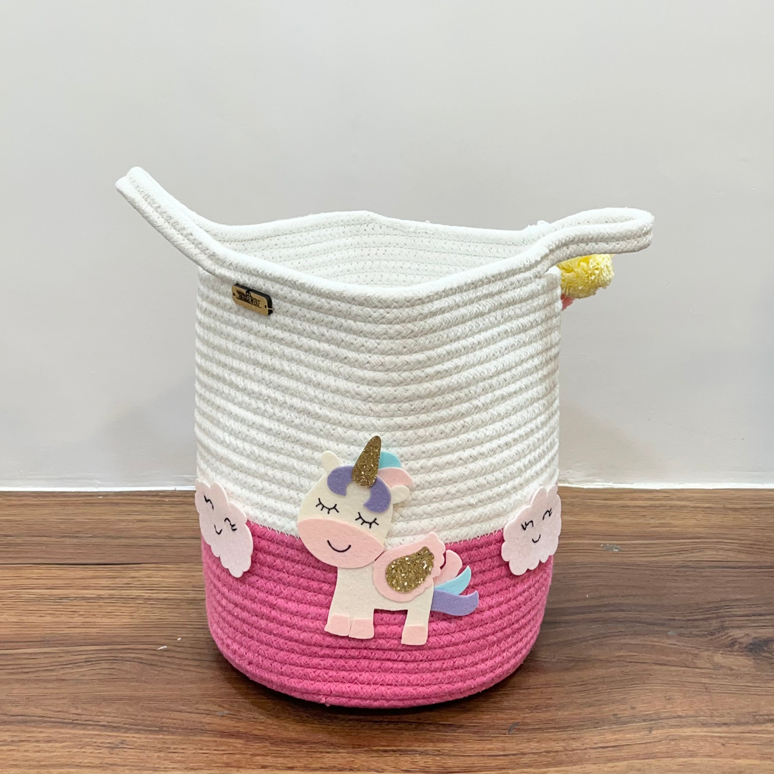 Magical Unicorn - Jute Cotton Storage Basket