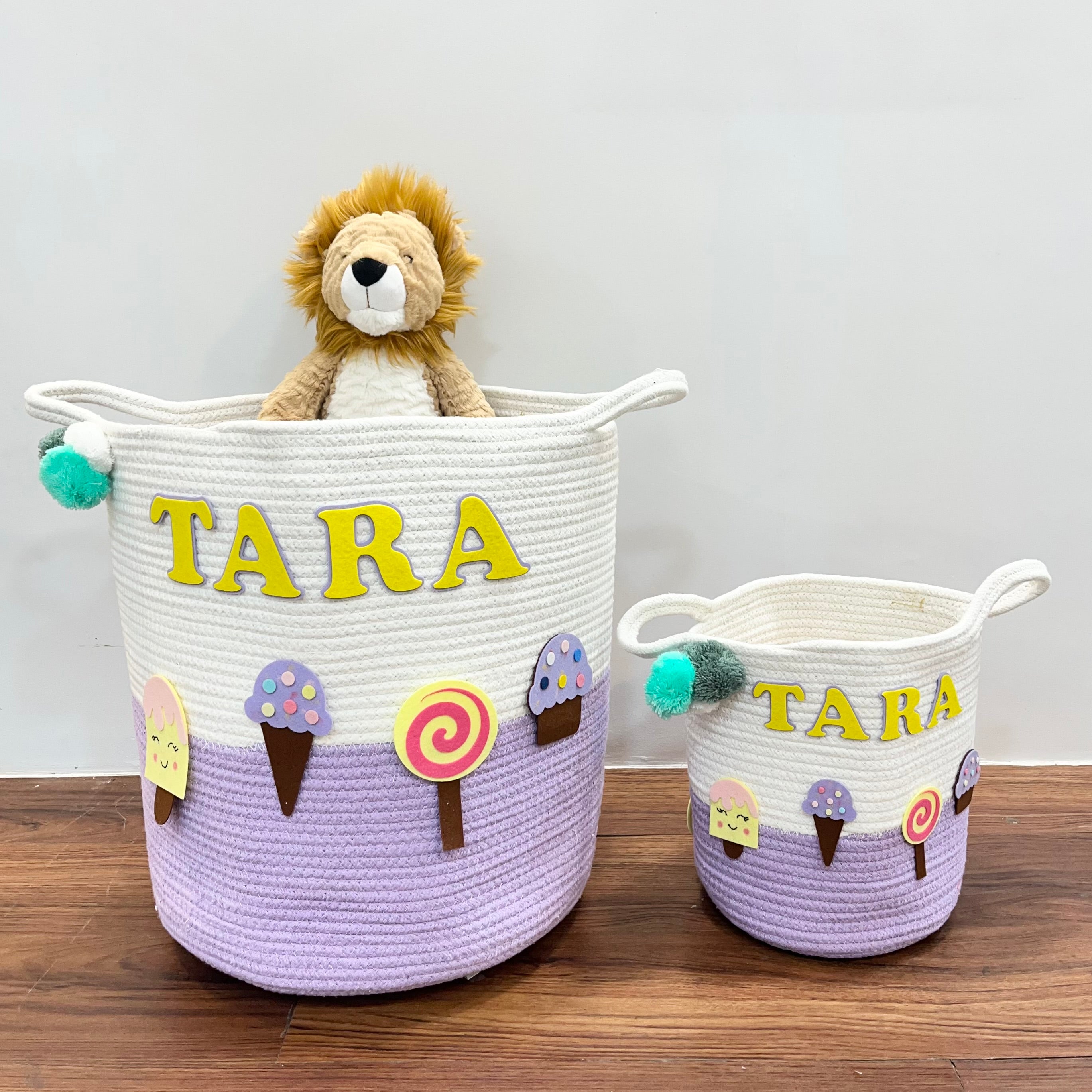 Sweet Treats - Jute Cotton Storage Basket