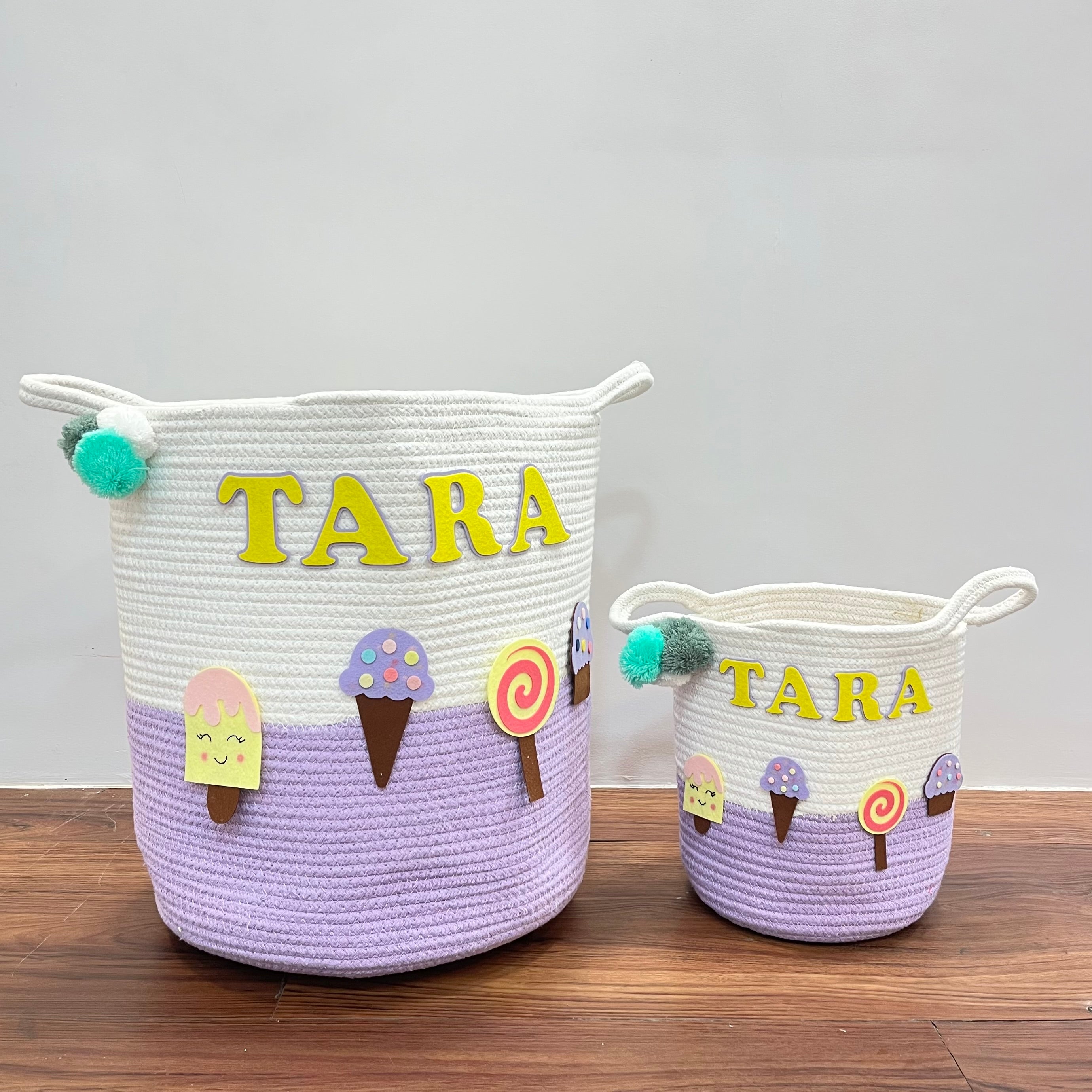 Sweet Treats - Jute Cotton Storage Basket