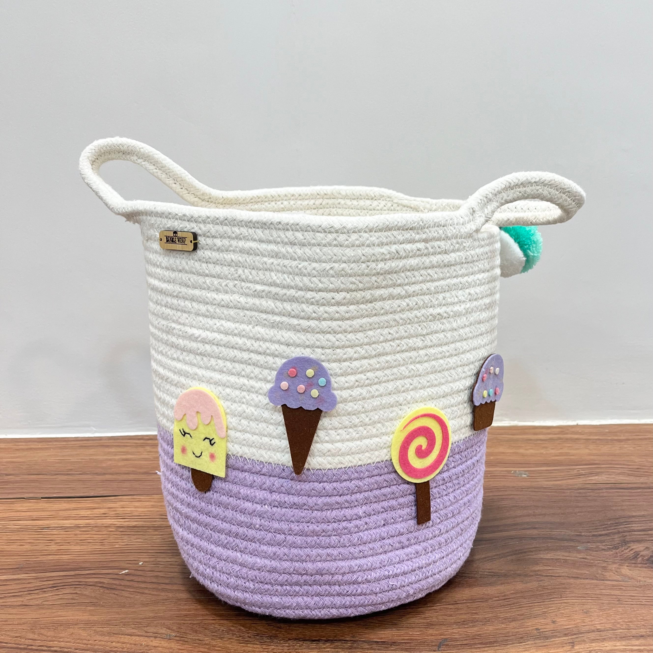 Sweet Treats - Jute Cotton Storage Basket