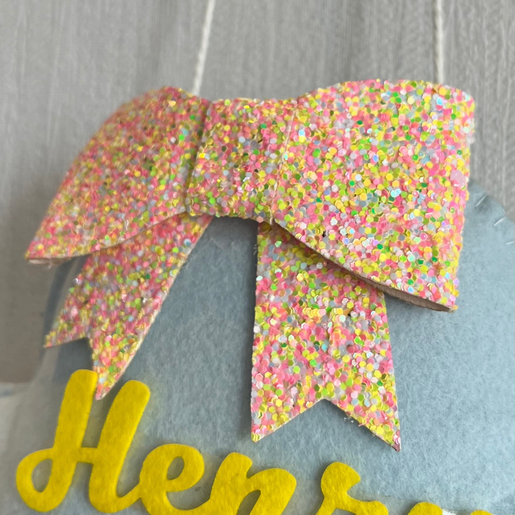Bear Hug's Blanket Name Hanging