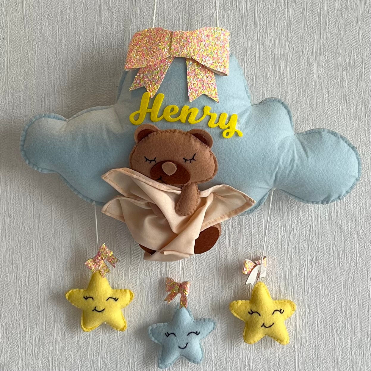 Bear Hug's Blanket Name Hanging