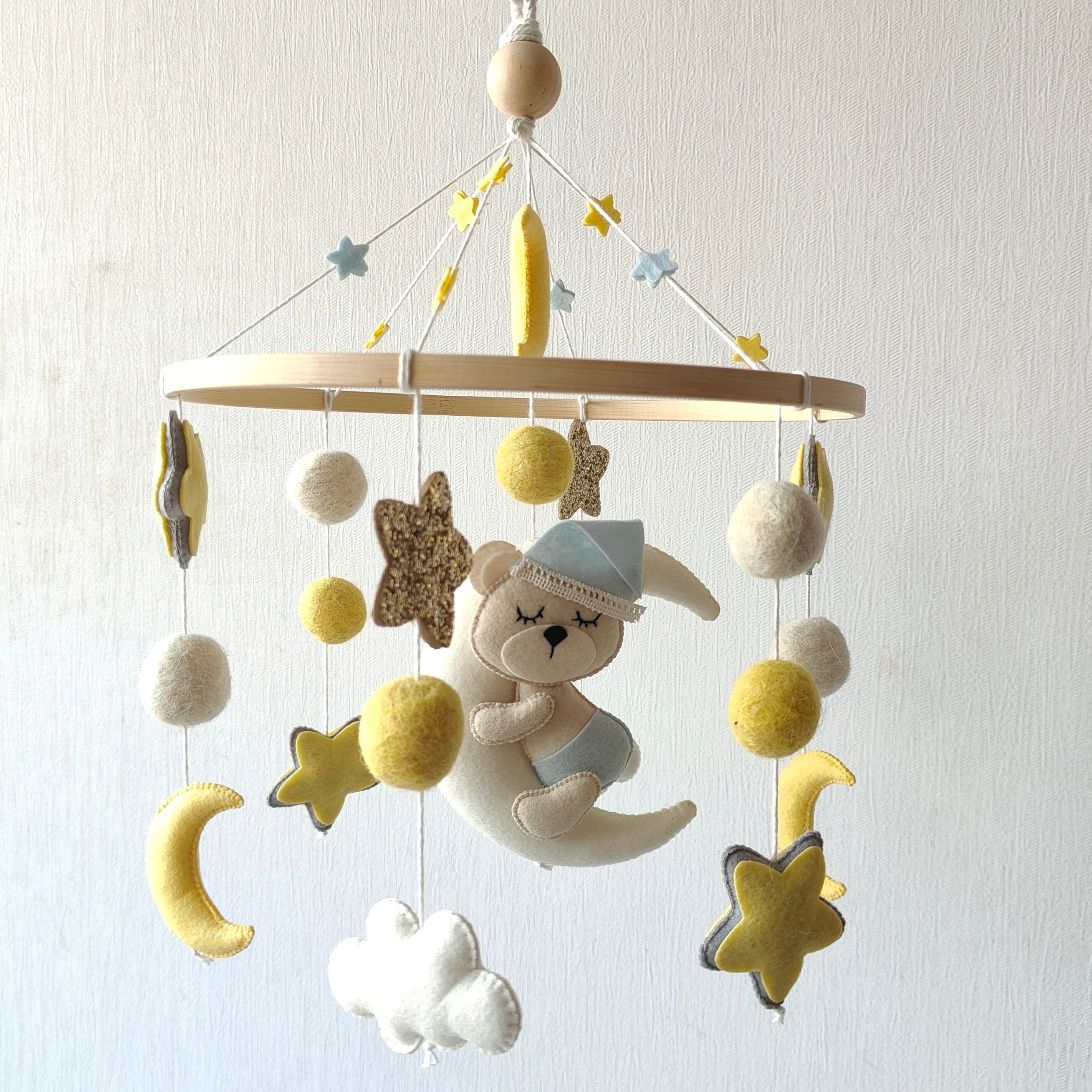 Dreaming Teddy Bear - Cot / Crib Mobile