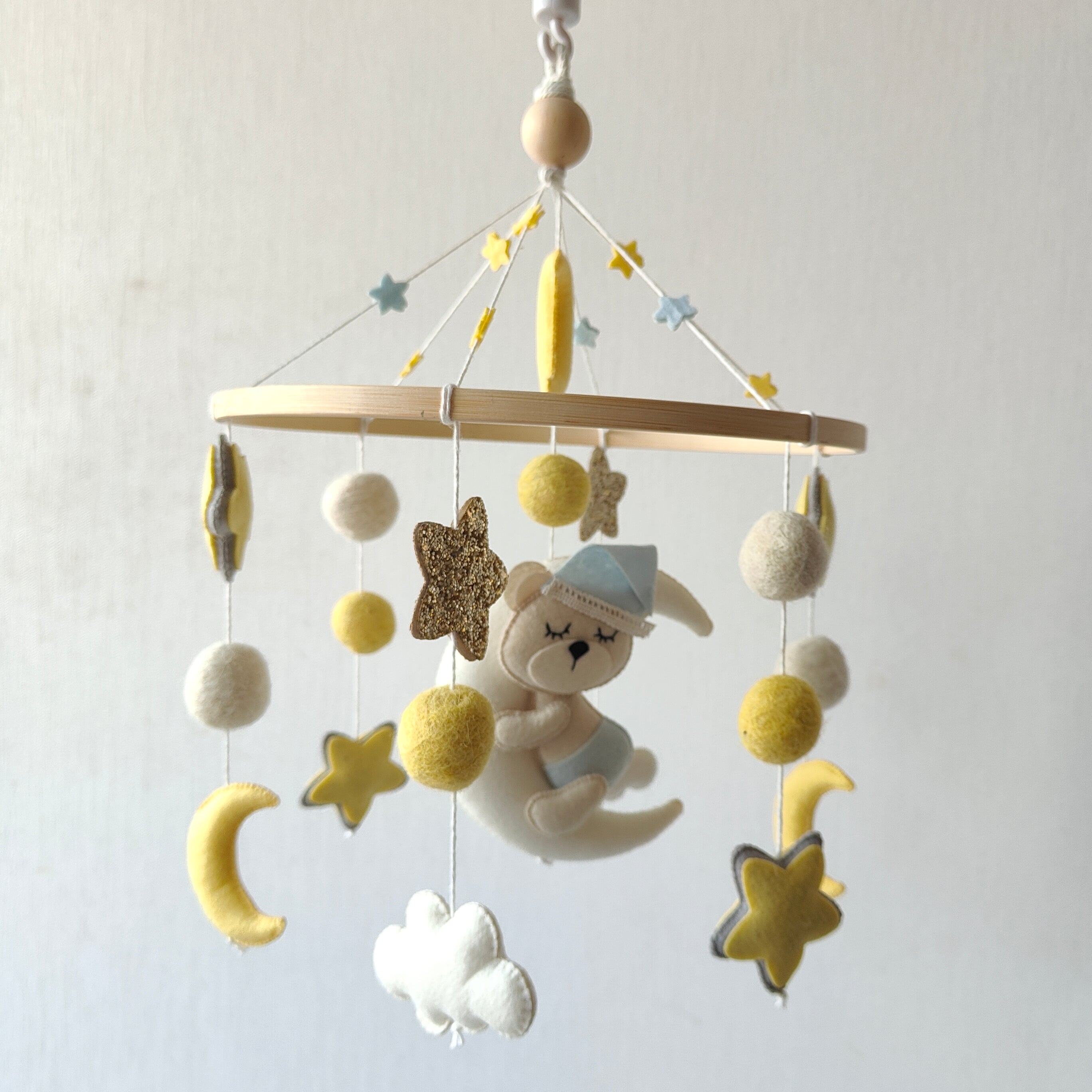 Dreaming Teddy Bear - Cot / Crib Mobile