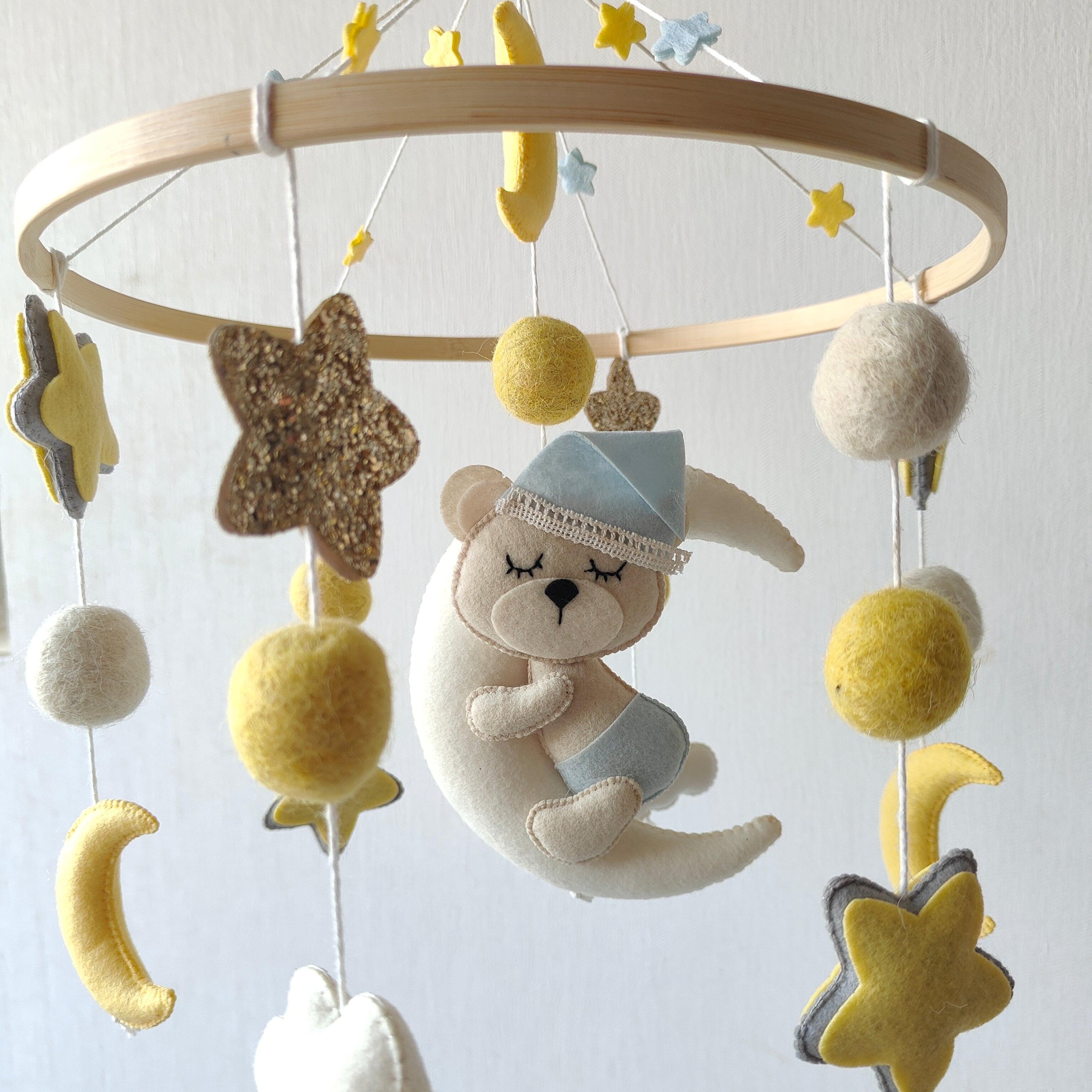 Dreaming Teddy Bear - Cot / Crib Mobile