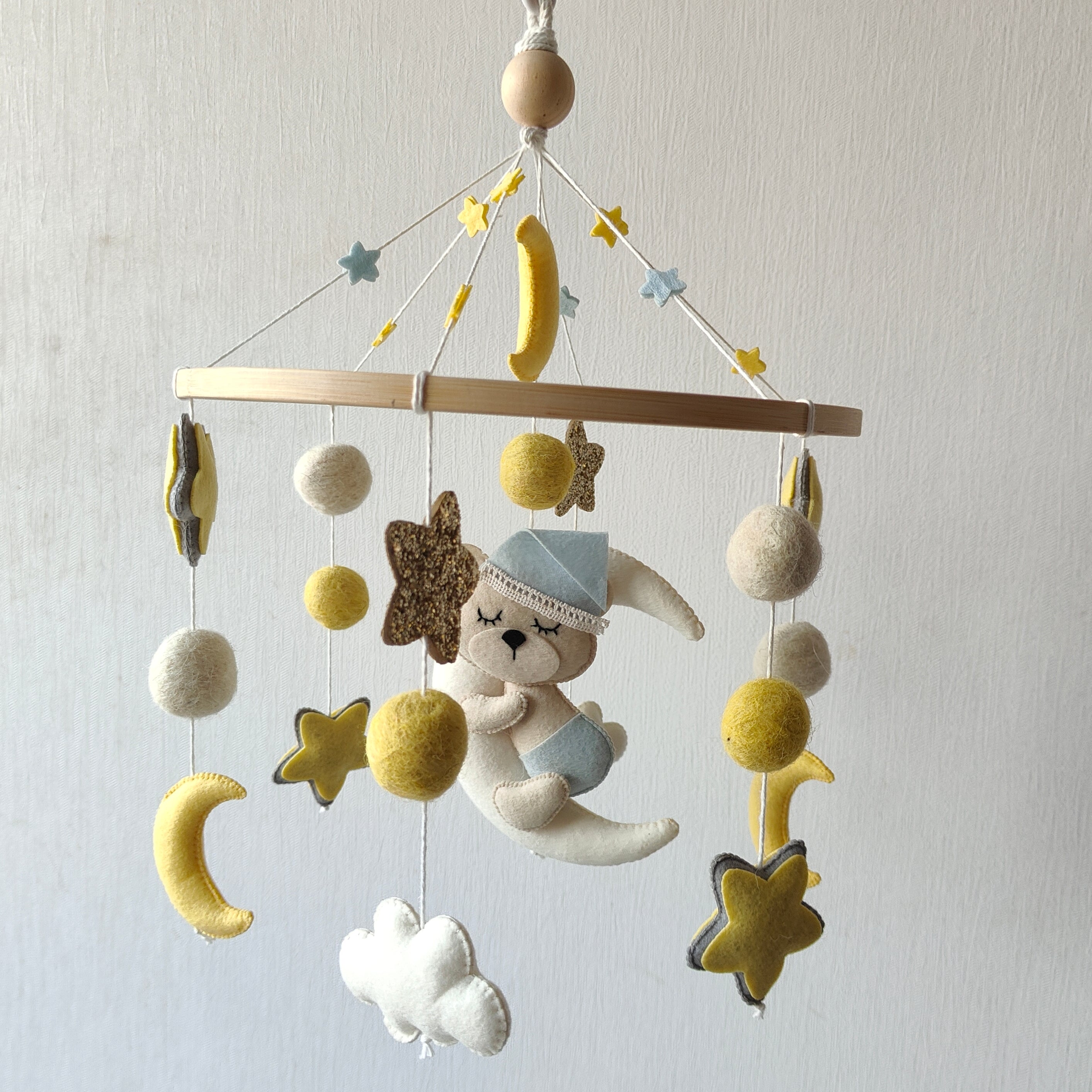 Dreaming Teddy Bear - Cot / Crib Mobile