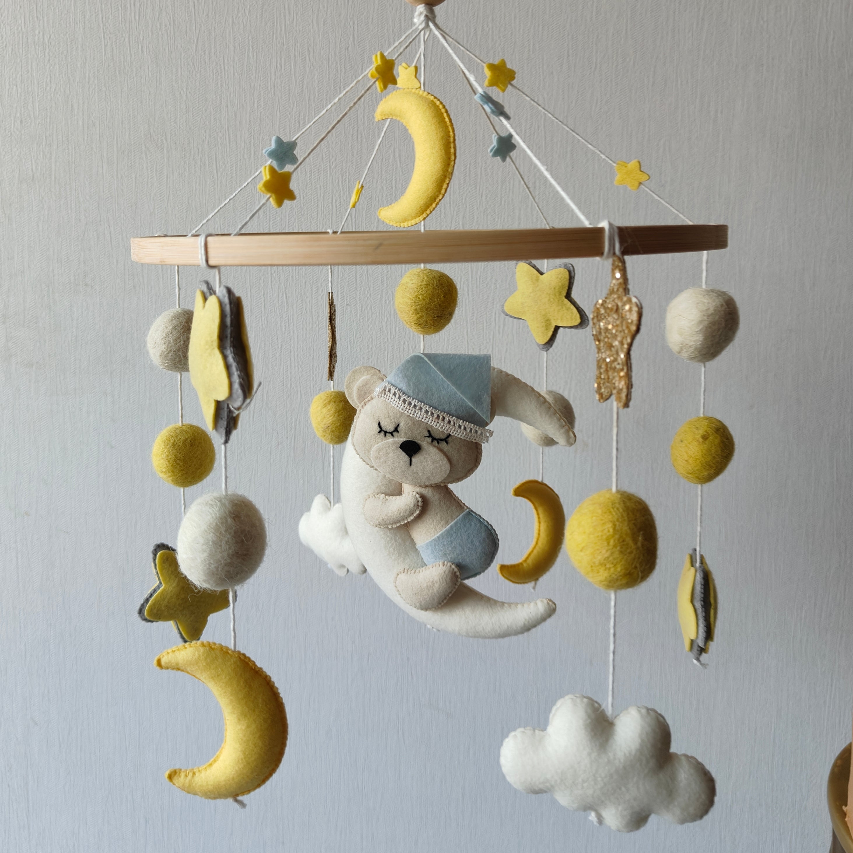 Dreaming Teddy Bear - Cot / Crib Mobile
