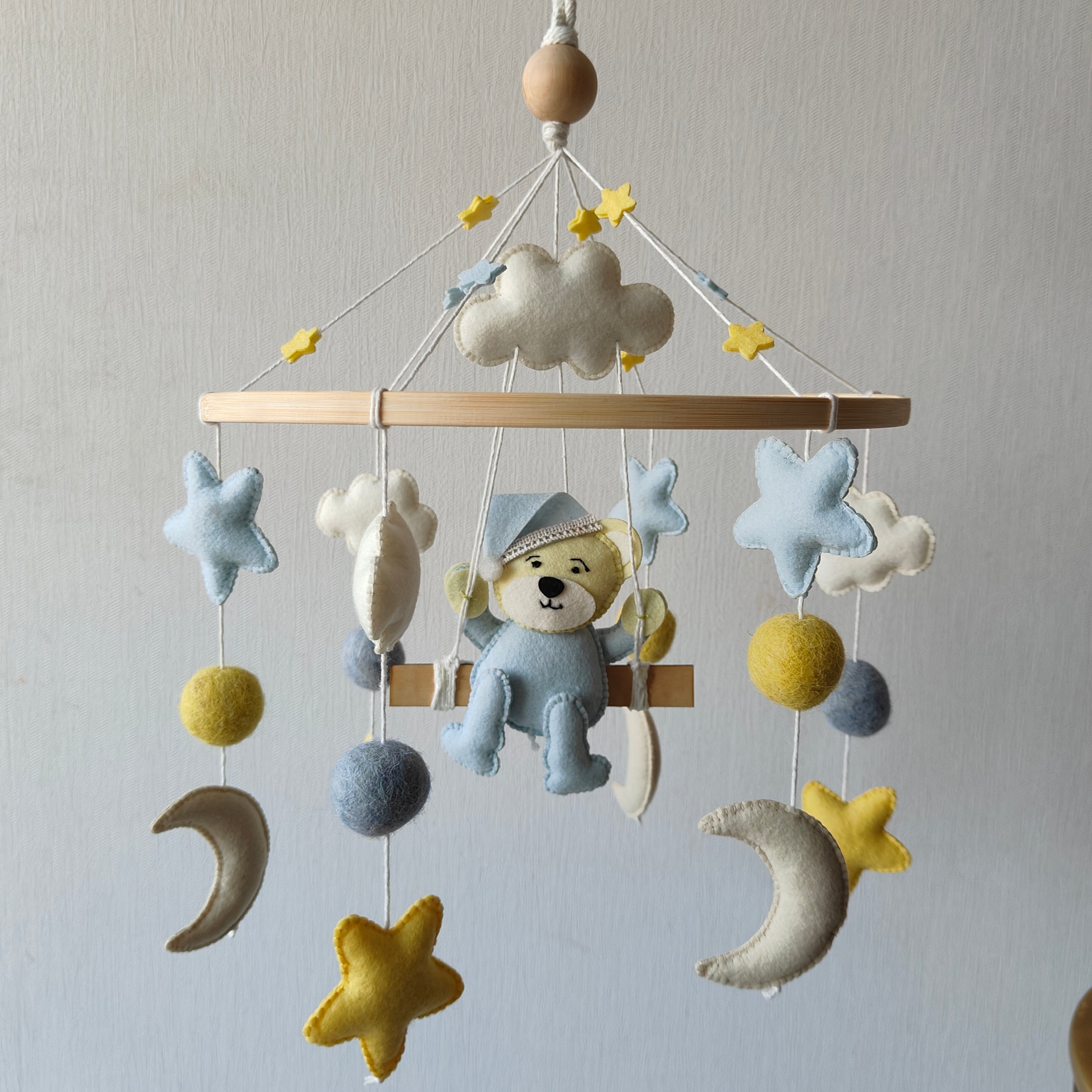 Teddy on a Swing - Cot / Crib Mobile
