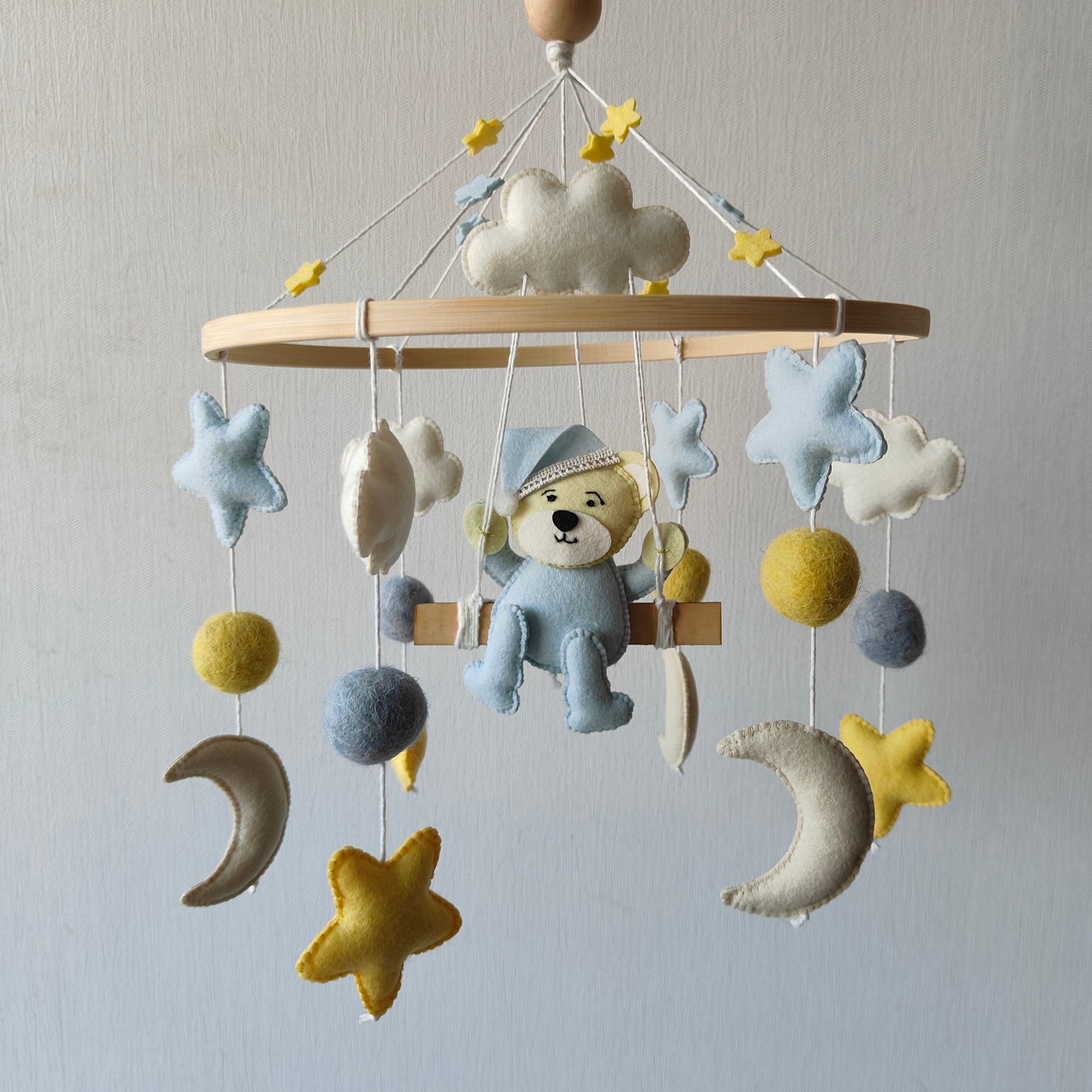 Teddy on a Swing - Cot / Crib Mobile