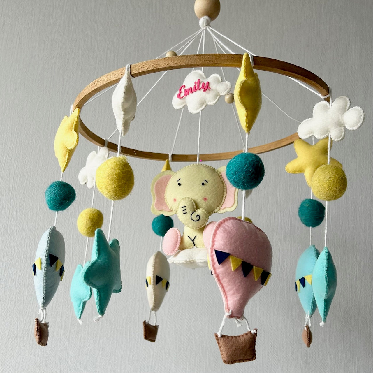Elephant Air Adventure - Cot / Crib Mobile