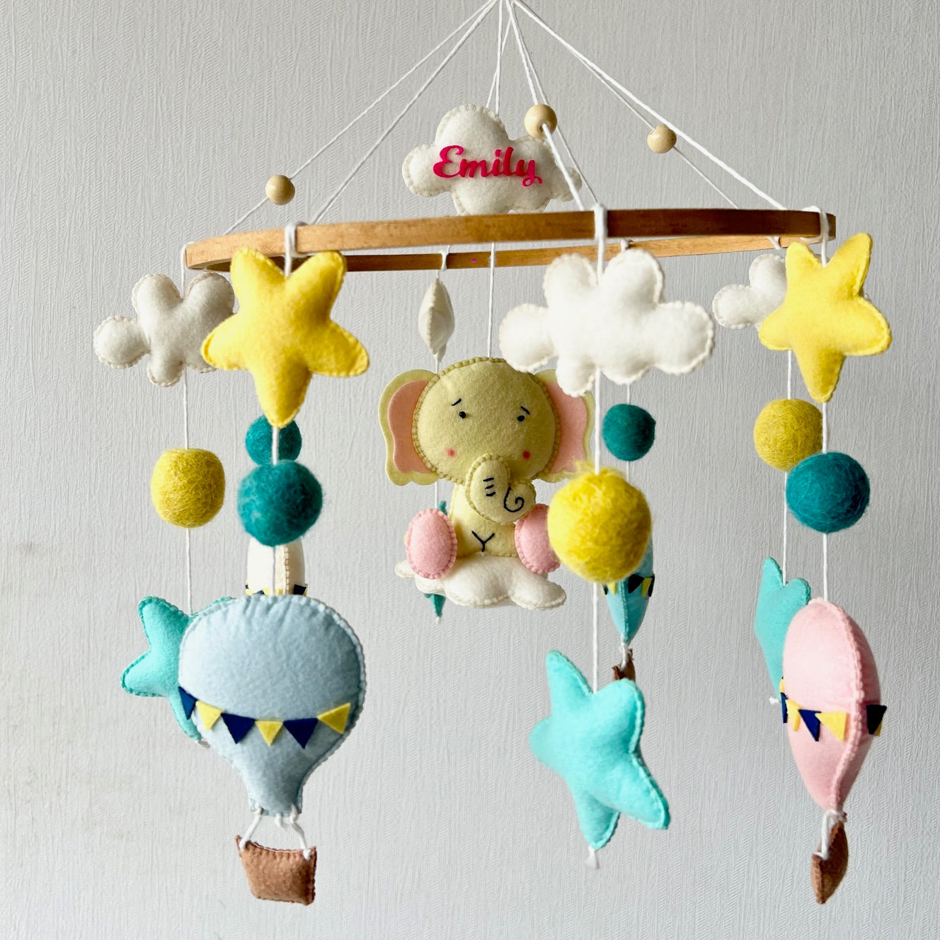 Elephant Air Adventure - Cot / Crib Mobile